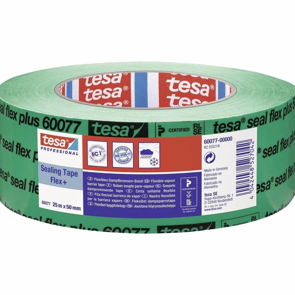 tesa Ruban adhésif pare‑vapeur Seal Flex 50 mm x 25m haute performance pour freins‑vapeur et membranes de toiture