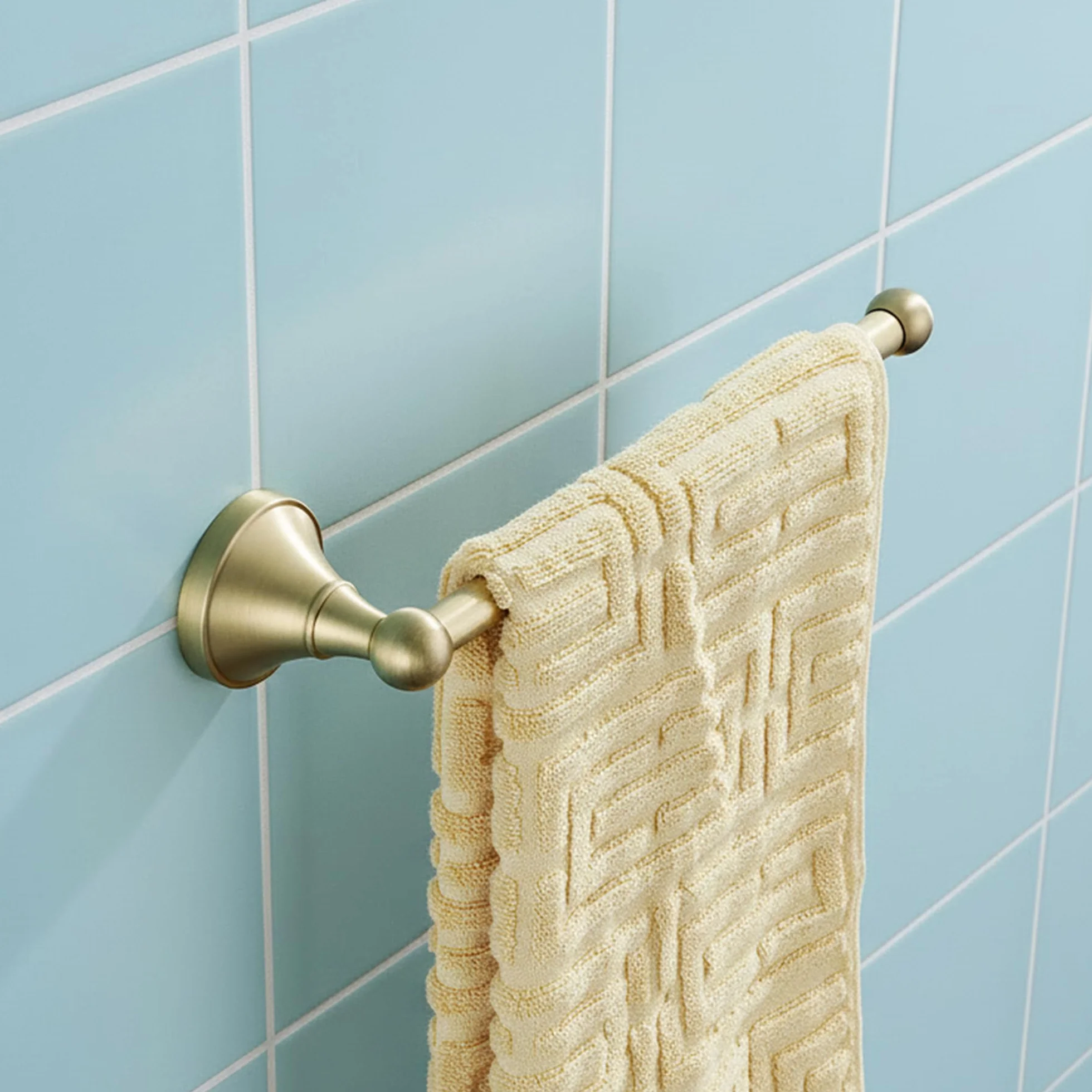 Porte-Serviette Mural Laiton Imitation Antique Bronze Brossé Flybath