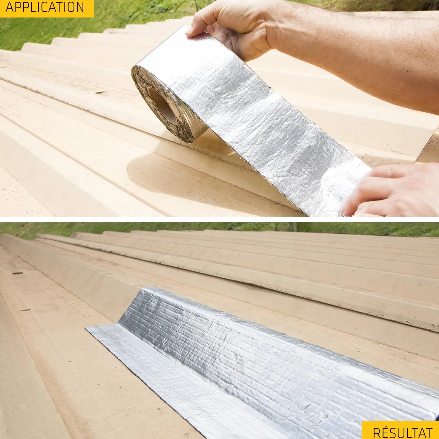 SIKA Bande d'étanchéité autocollante Multiseal Gris-vert RAL 7009 200mm x 3m