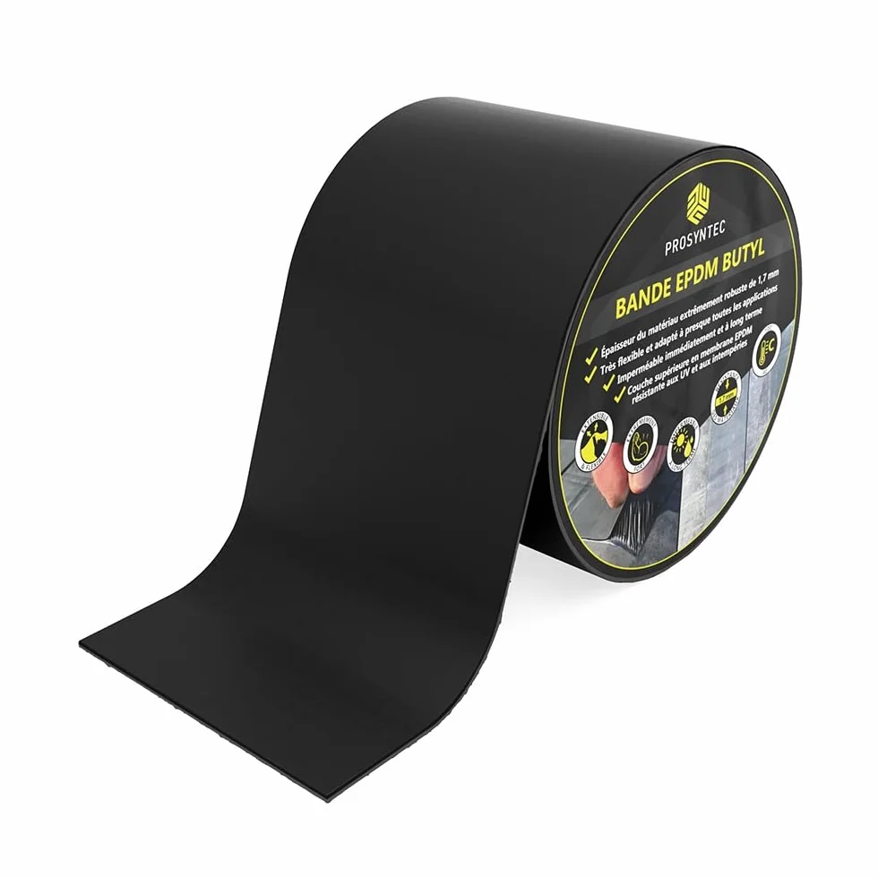 Bande d’Étanchéité EPDM Butyl - Ruban Étanchéité Extérieur - noir (5cm x 5m)