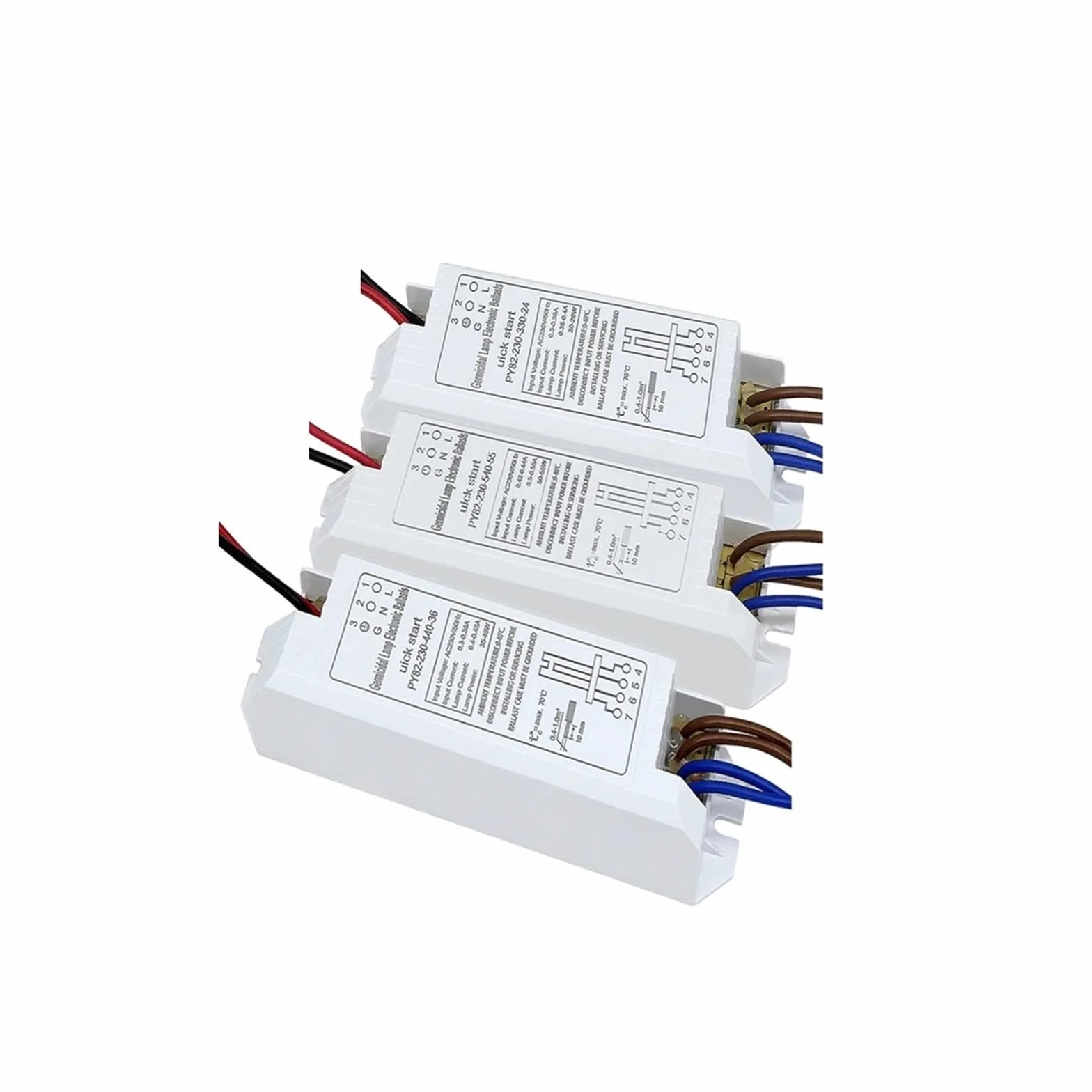Ballasts électroniques universels Lampe UV 4-18W 24W 36W 55W Germicide ultraviolette Stérilisation UVC AC220V