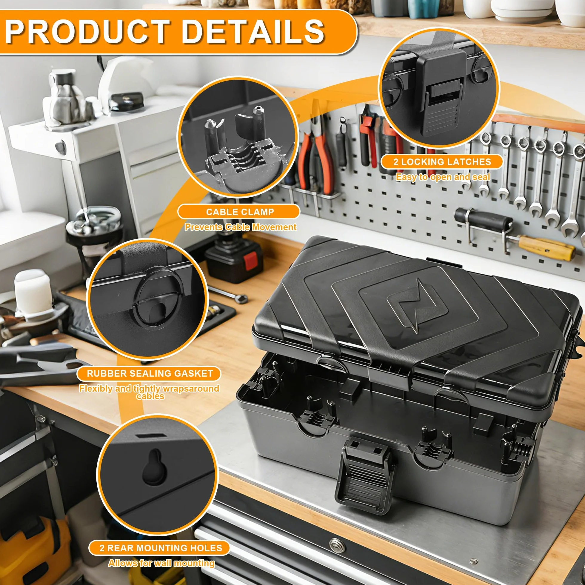 Boîte à Câbles Étanche IP55 26 x 15 x 9 cm Coffret Electrique Extérieur