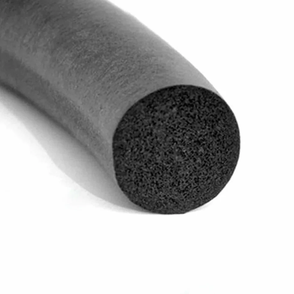 Joint de panneau en caoutchouc mousse EPDM noir, fil éponge rond, diamètre 2-20 mm, 1 mètre