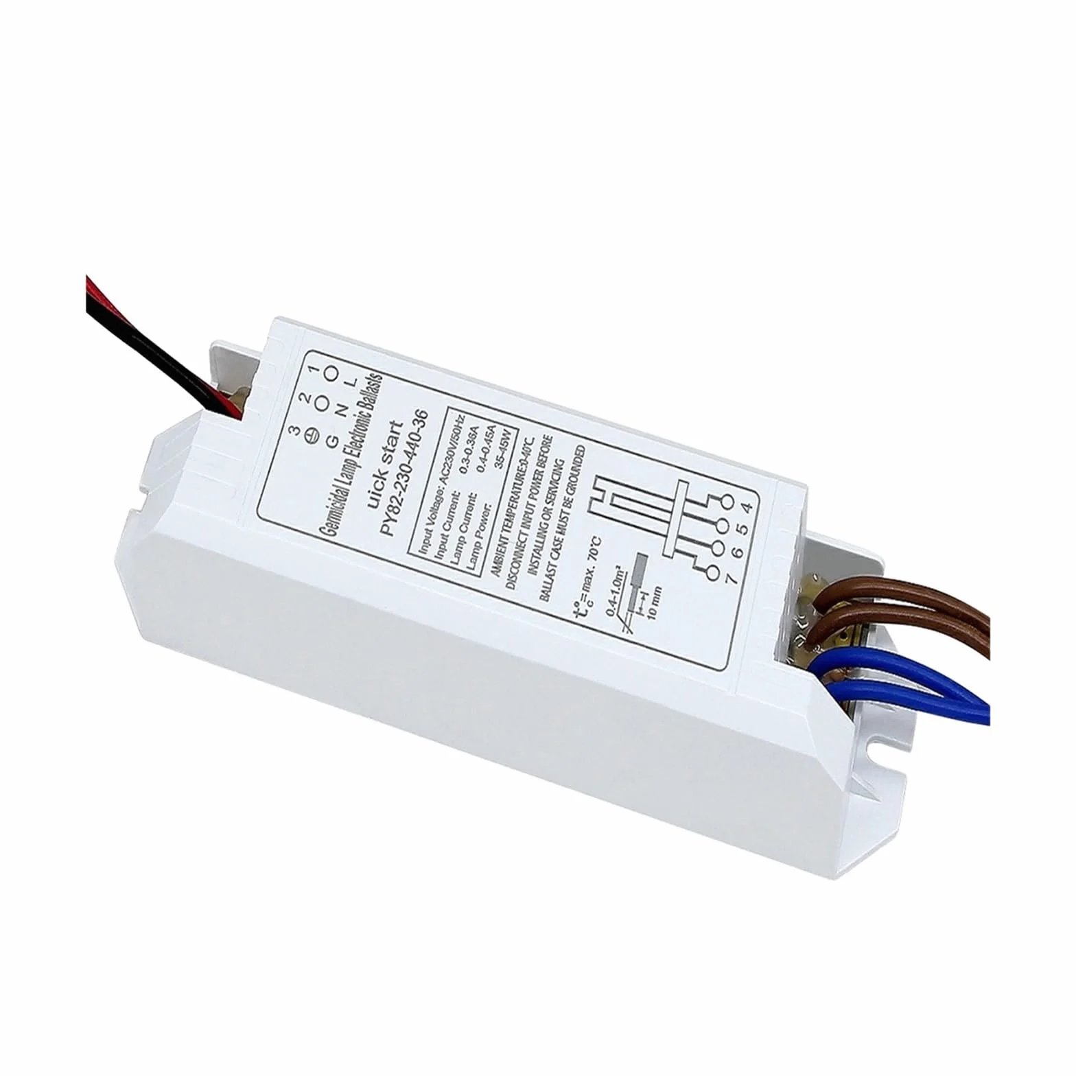 Ballasts électroniques universels Lampe UV 4-18W 24W 36W 55W Germicide ultraviolette Stérilisation UVC AC220V