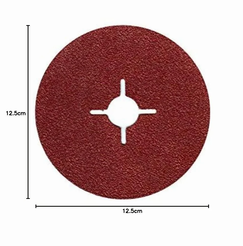 Fibre disques abrasif 125 mm grain 24-180 papier pour meuleuse d'angle