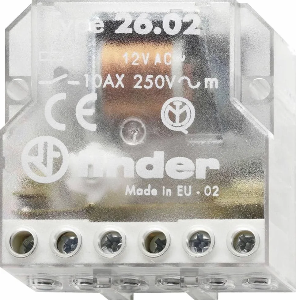 Finder 260480240000 Télérupteur Boîte 24 VAC 2 NO 10 A 4 séquences