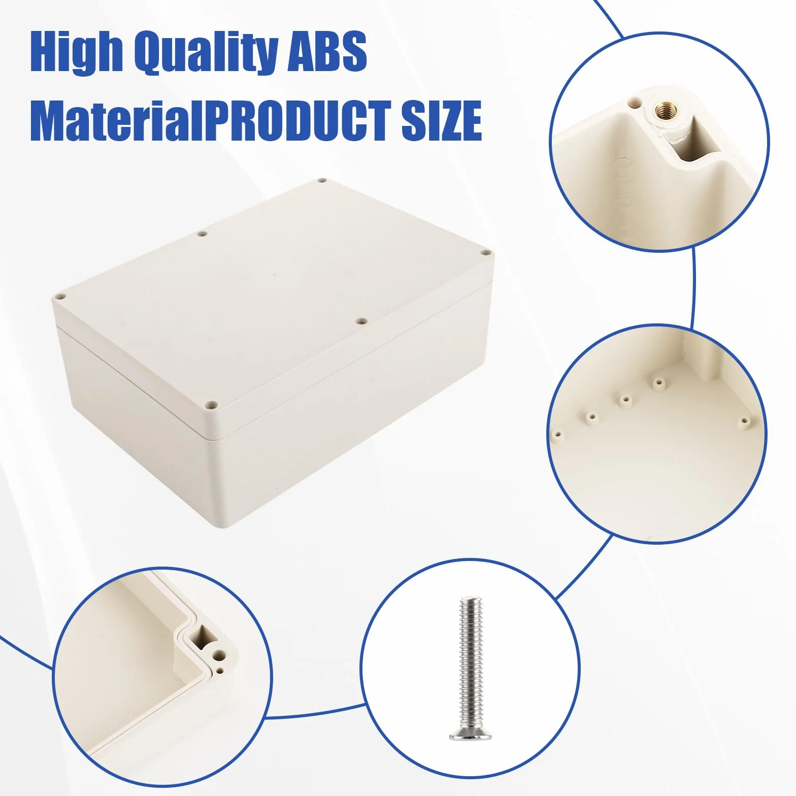 Boite Etanche Electrique Exterieur 265 x 185 x 95 mm Boitier Electrique Etanches Plastique Blanc