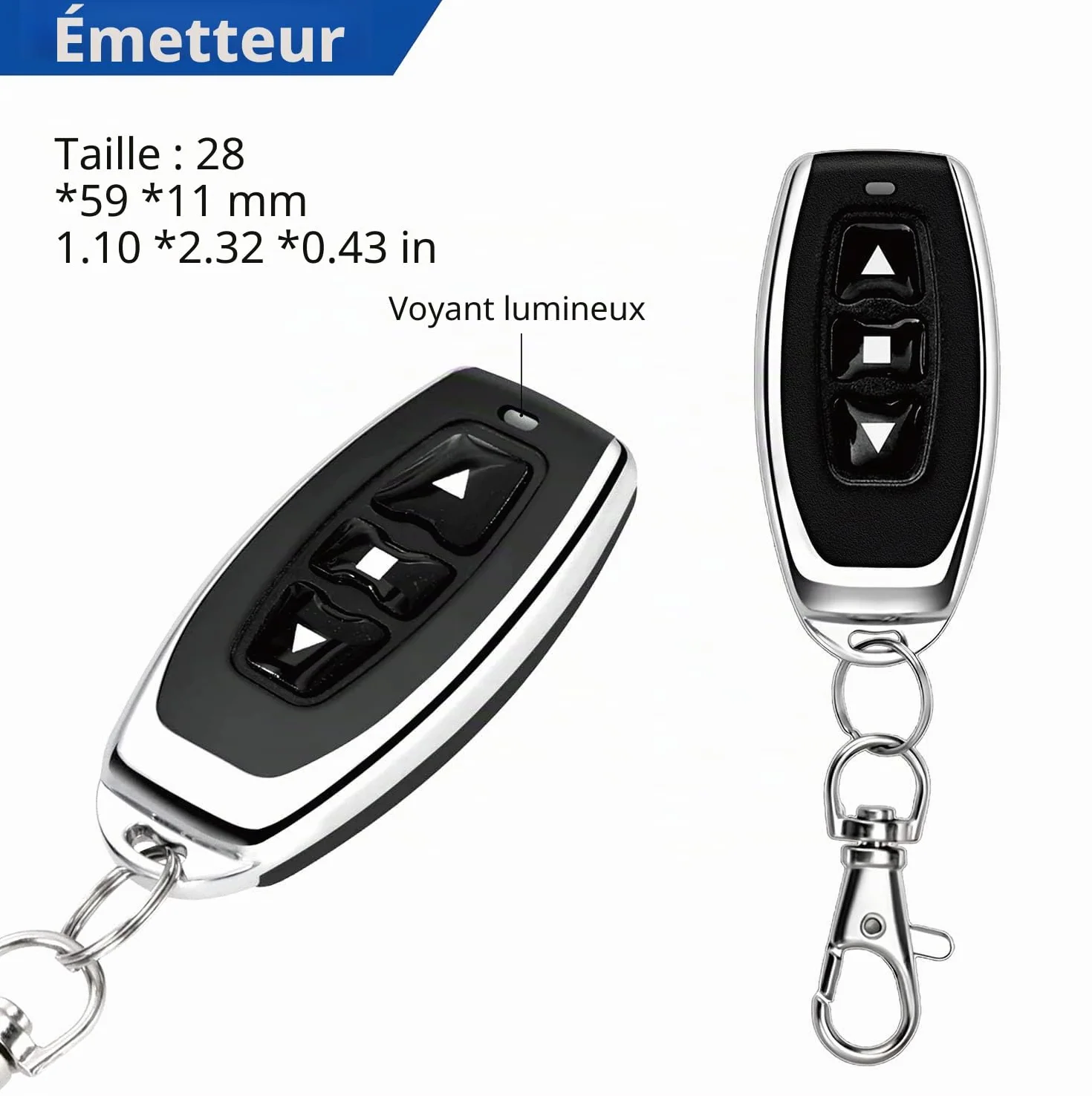 DieseRC Interrupteur de Télécommande de Volet Roulant sans Fil 90V 250V 3A 2 émetteurs