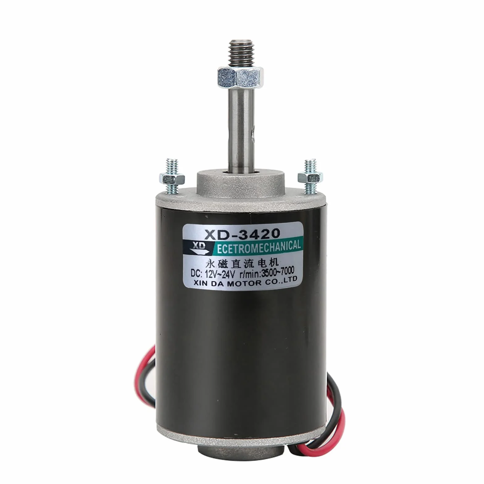 Moteur à engrenages électrique 12V 24V CW CCW Haute vitesse Aimant permanent Arbre rotatif fileté