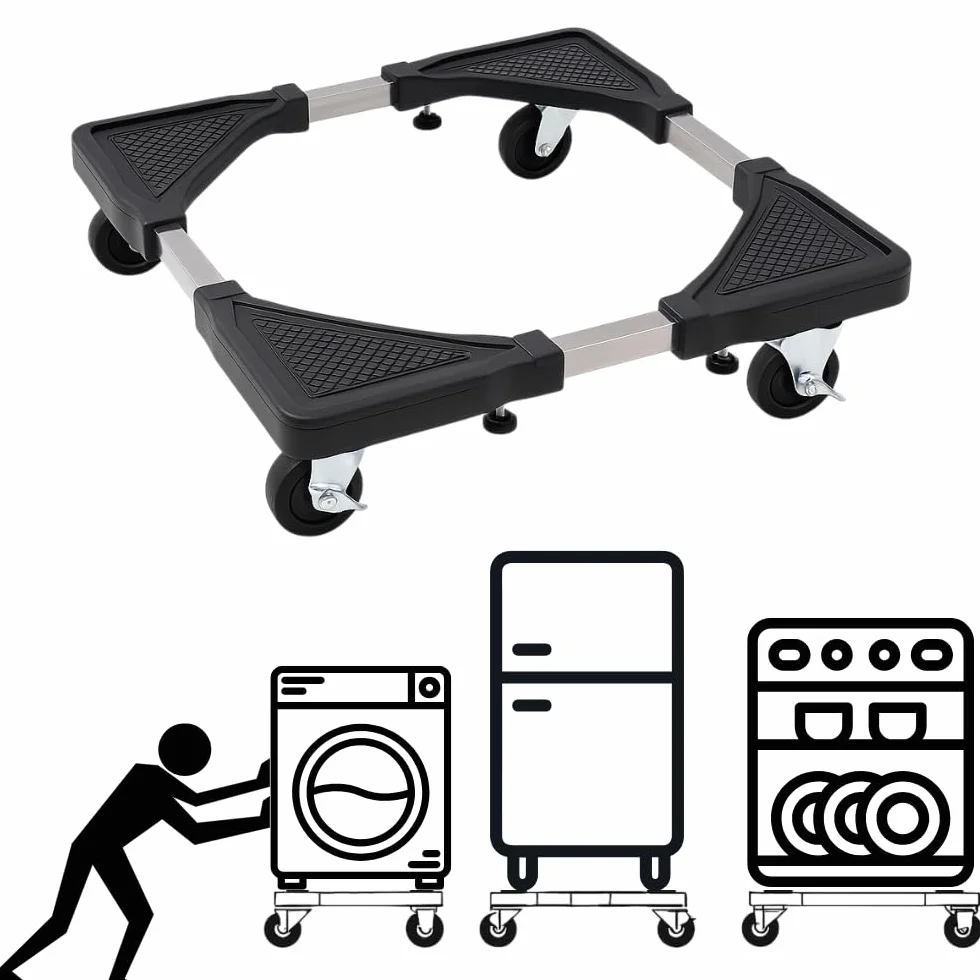 Base mobile universelle pour machine à laver réfrigérateur support extensible 56x56 cm 138 kg