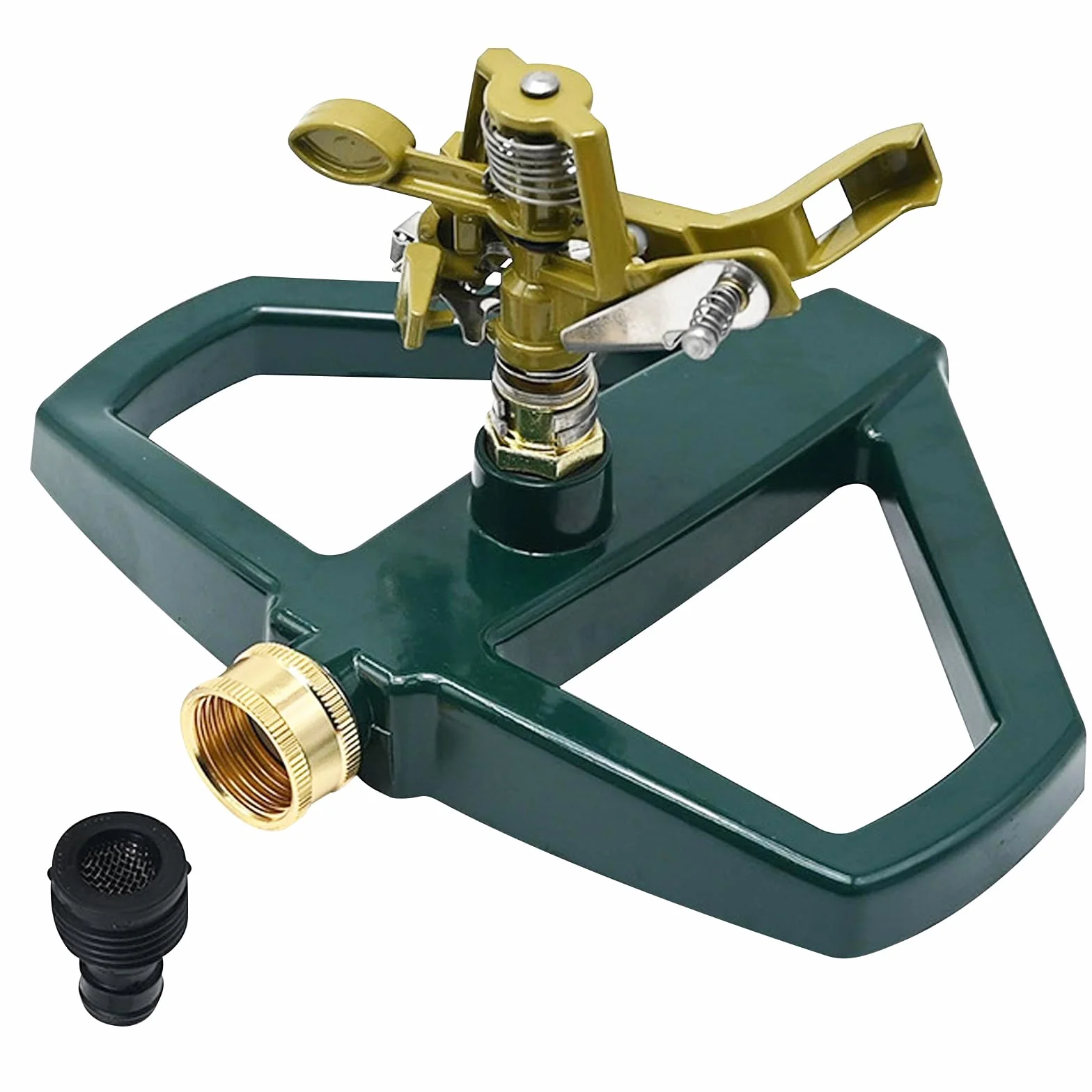 Arroseur de pelouse métal 360° automatique système irrigation robuste jardin serre