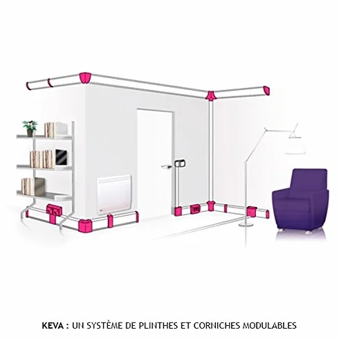 Wattohm Keva Planet Angle intérieur pour plinthe 125 x 20 mm