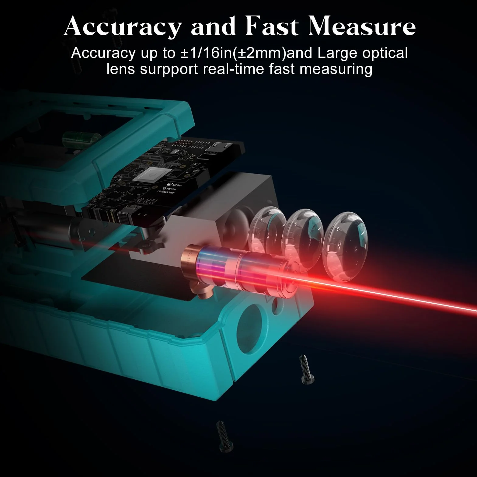 Télémètre Laser 50M Numérique avec 2 Niveaux à Bulle Kiprim LD50E