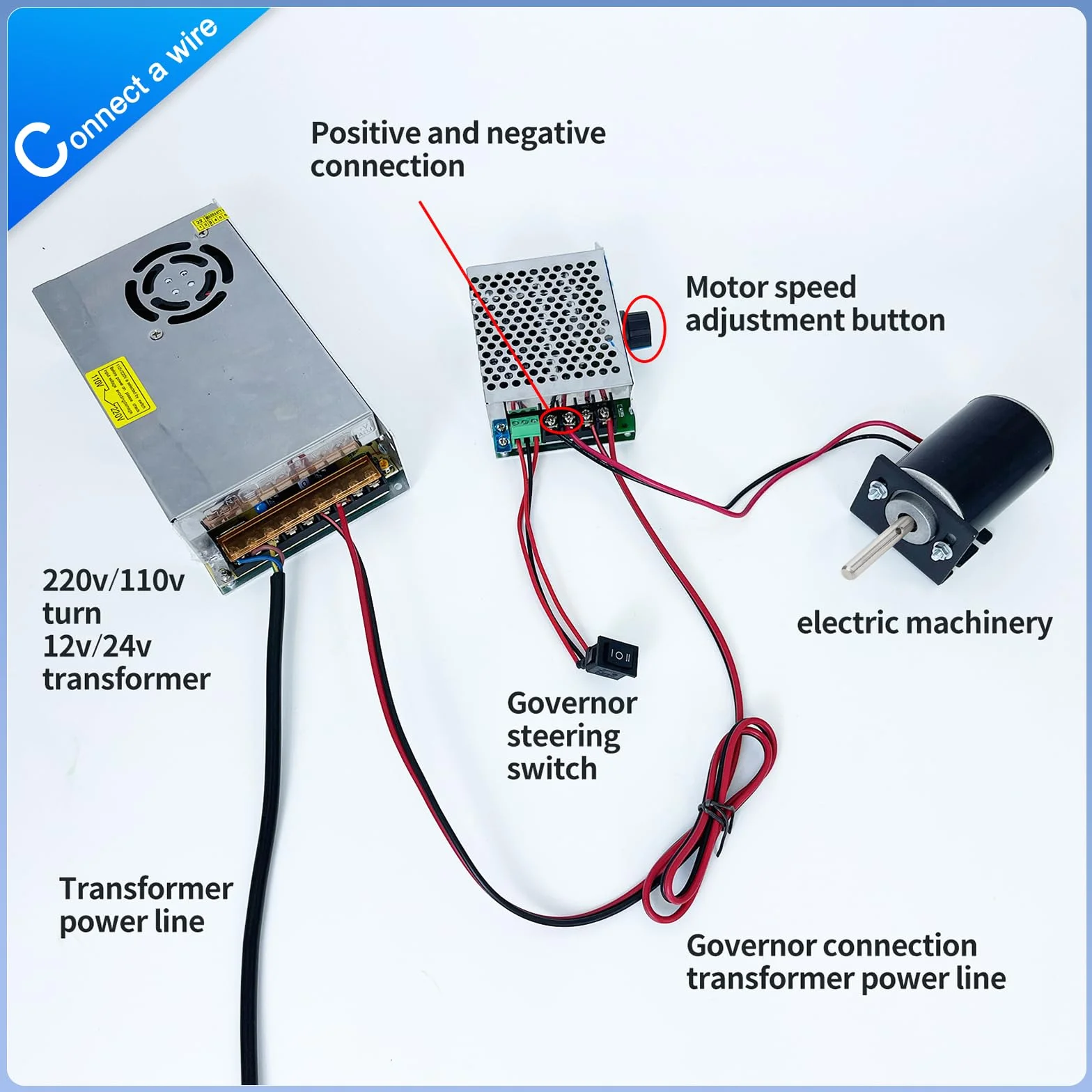 Moteur DC à couple élevé 12V/24V 30W CW/CCW 3500/7000RPM à aimant permanent