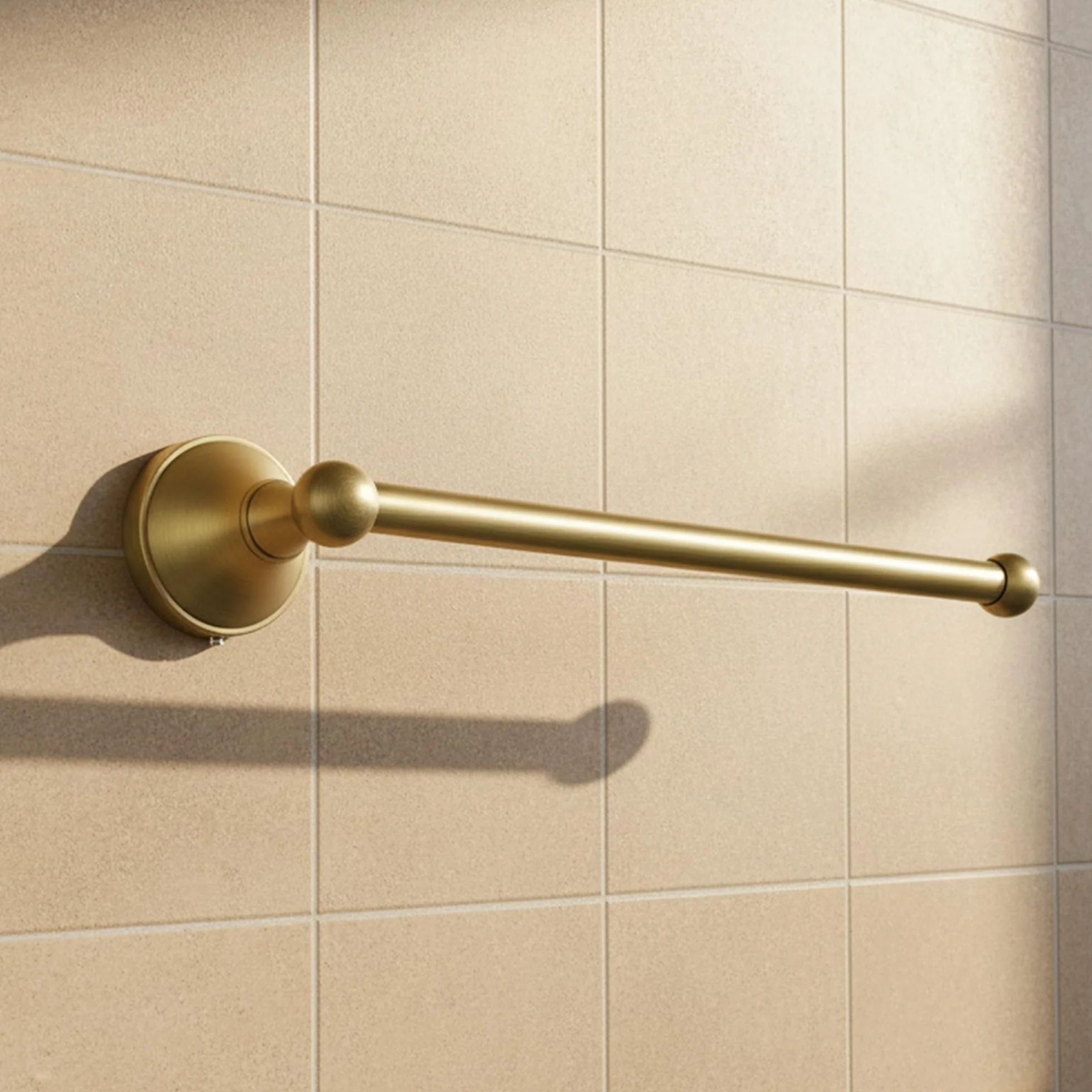Porte-Serviette Mural Laiton Imitation Antique Bronze Brossé Flybath