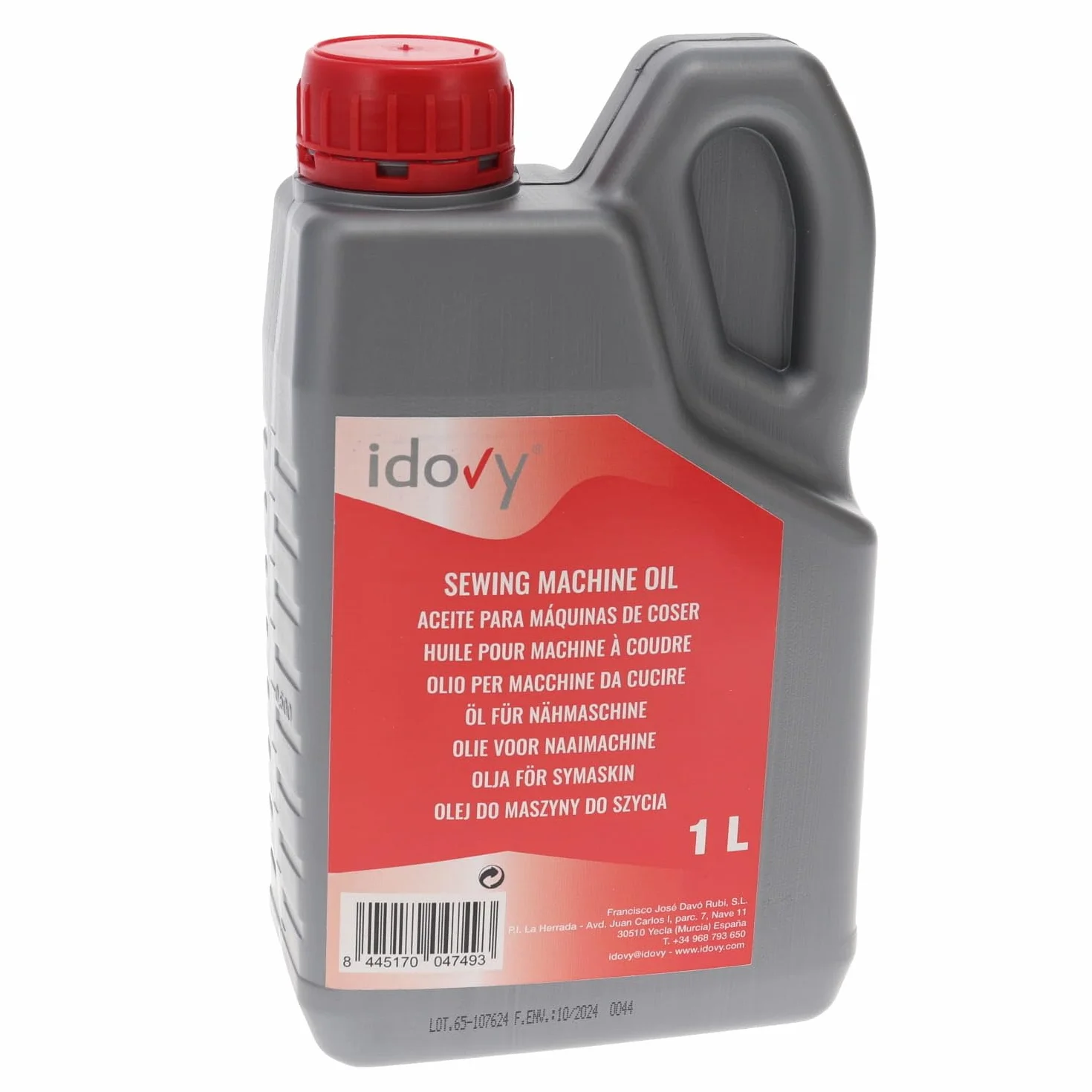 Huile spéciale pour machines à coudre - Lubrifiant incolore 1 litre