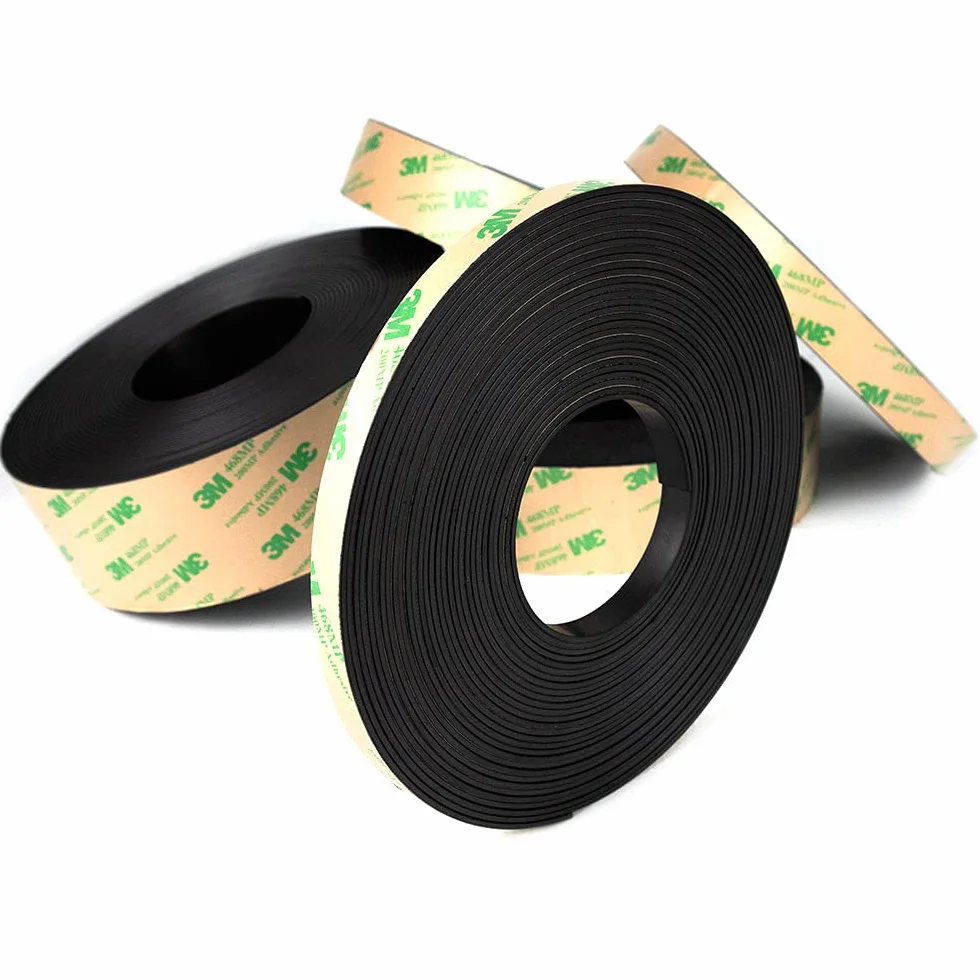 Rouleau Magnétique Adhésif Souple 10m x 10mm x 1,5mm Bande Magnétique en Rouleau