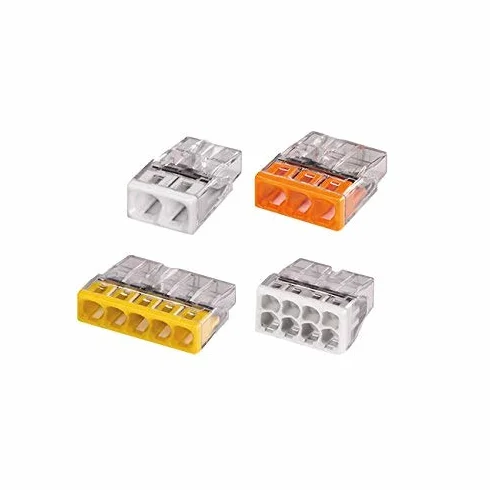 Flacon de 100 mini bornes de connexion automatique 2, 3, 5 et 8 fils