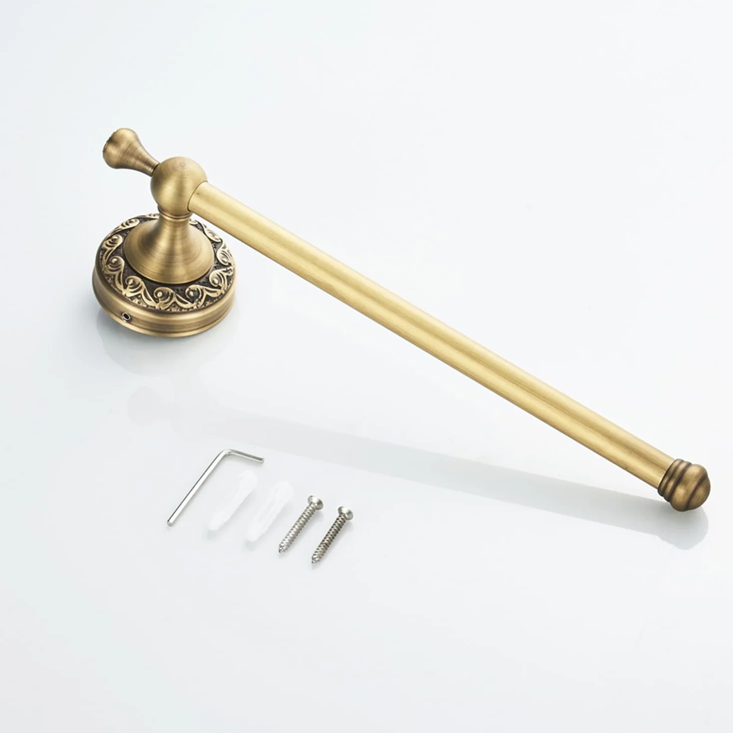 Flybath Porte Serviette Laiton Antique 29 CM Anneau Mural Salle de Bain Bronze Brossé