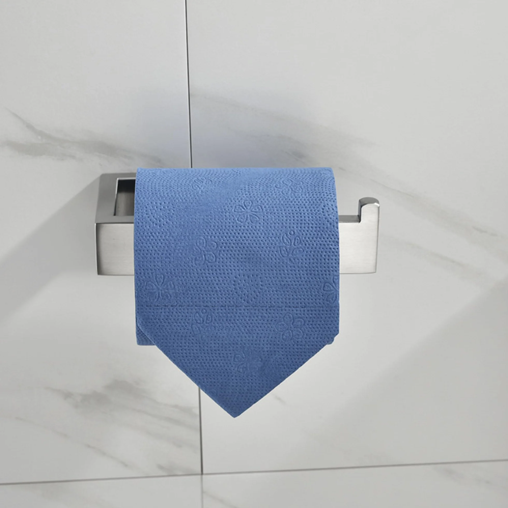 Porte-Papier Toilette SUS 304 Acier Inoxydable Argent Brossé Mural Salle de Bain Cuisine