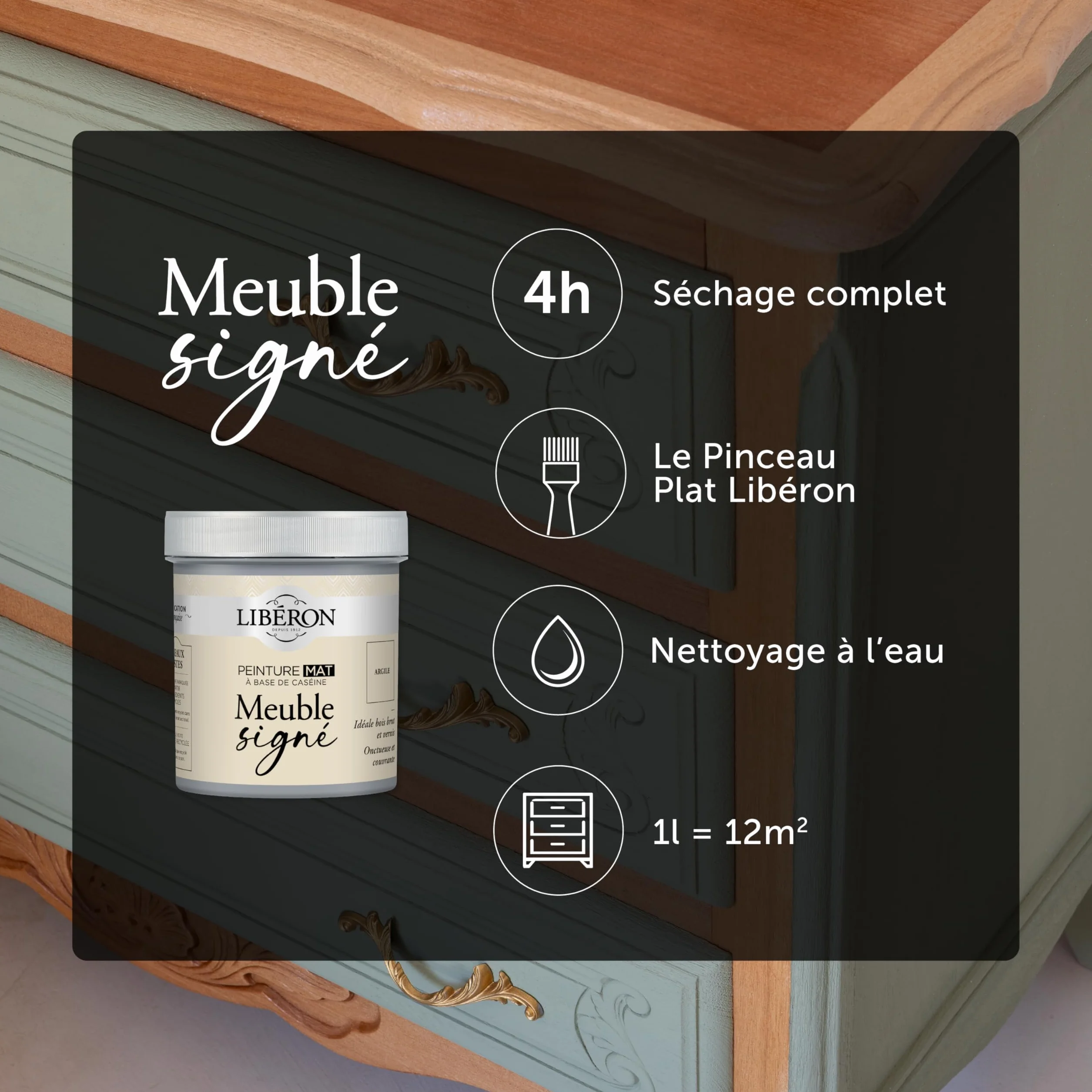 Libéron Peinture Meuble Signé MAT à Base de Caséine