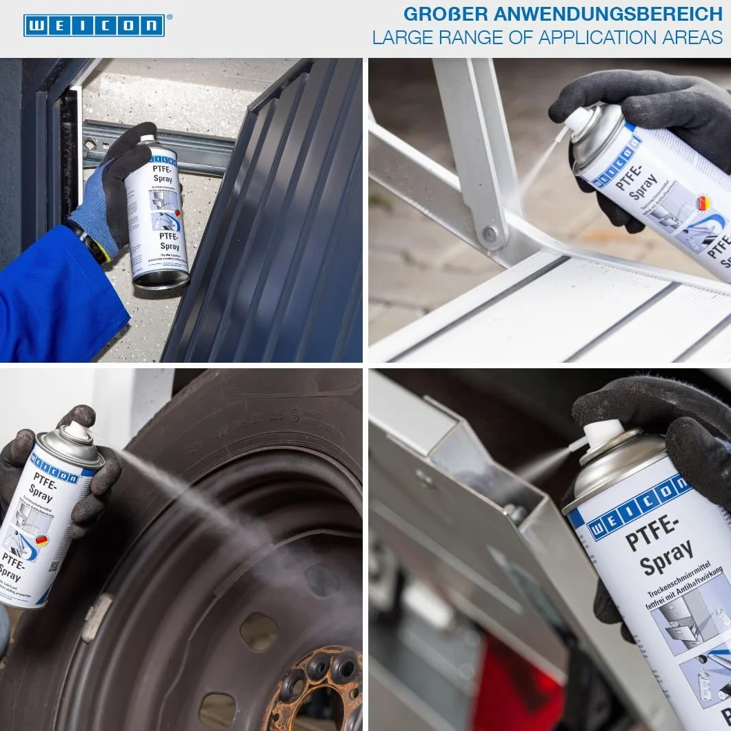 Spray PTFE WEICON 400 ml lubrifiant sec antiadhésif blanc