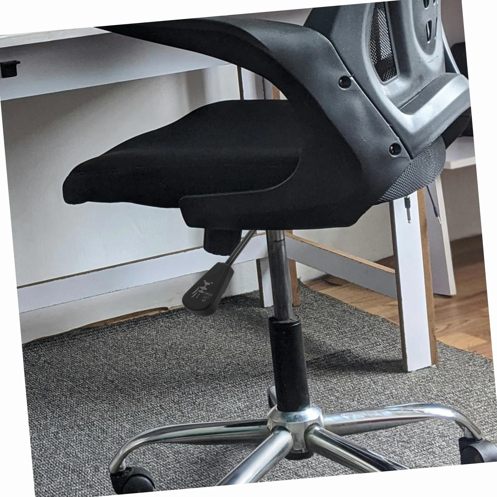 Plaque Pivotante en Métal pour Fauteuil de Bureau Noir, Base Réglable