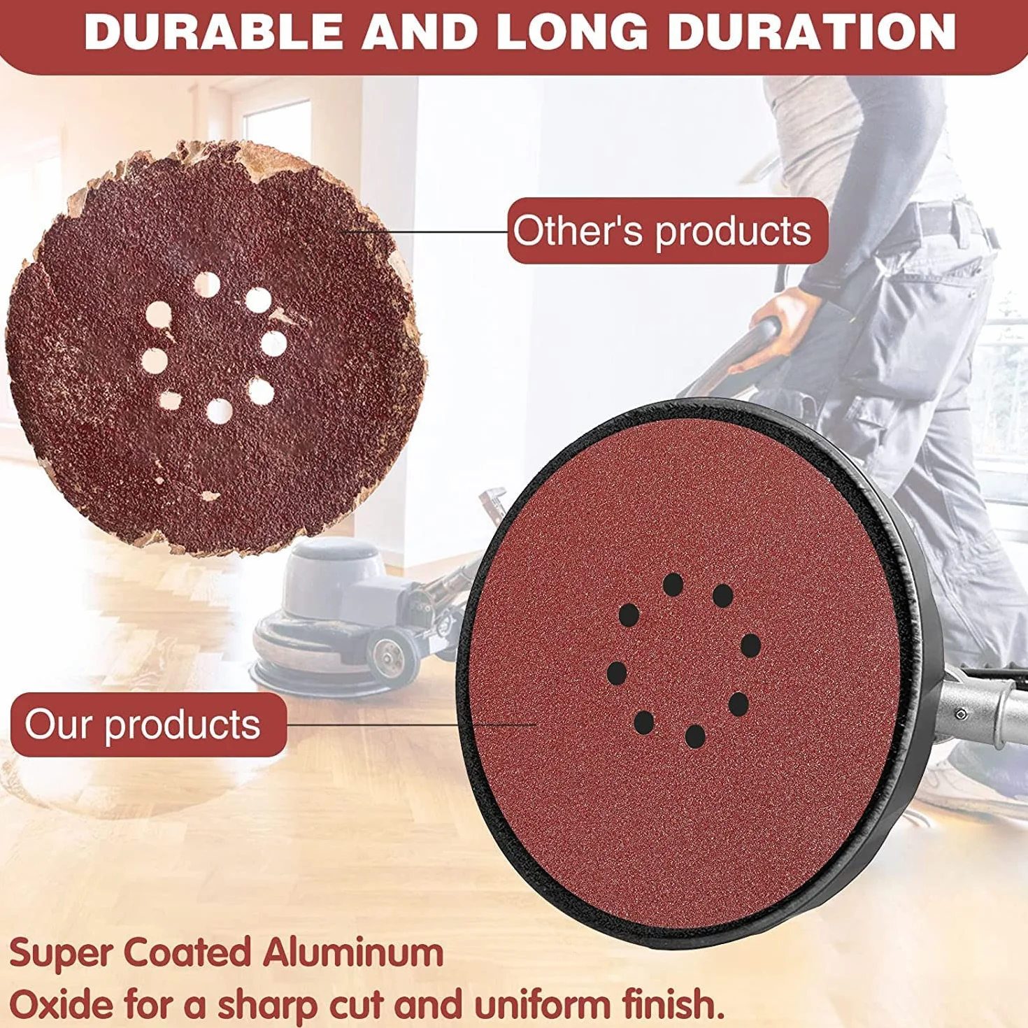Disques Abrasifs 225 mm Grain 240 9 In 8 Trous Ronds Papier Ponceuse Girafe 30 Pièces