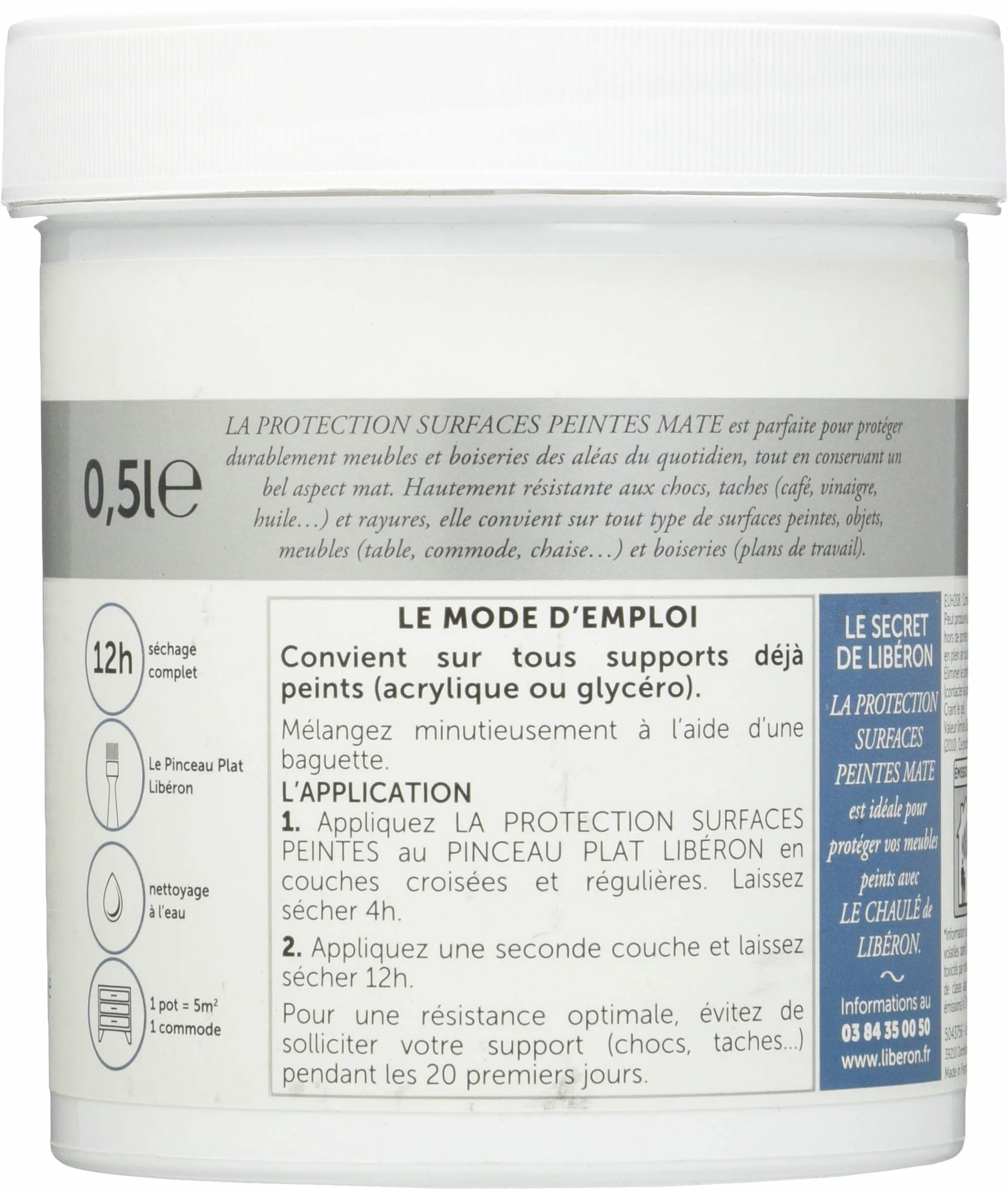 Libéron Protection Surfaces peintes Incolore Mat 500ml
