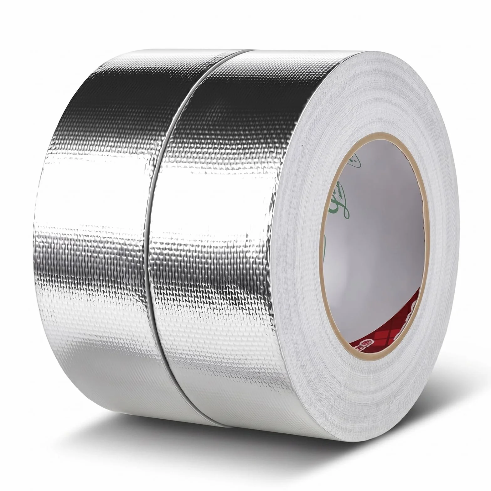 Ruban Adhésif Aluminium Haute Température 5cm x 50m 2 Rouleaux pour Conduits