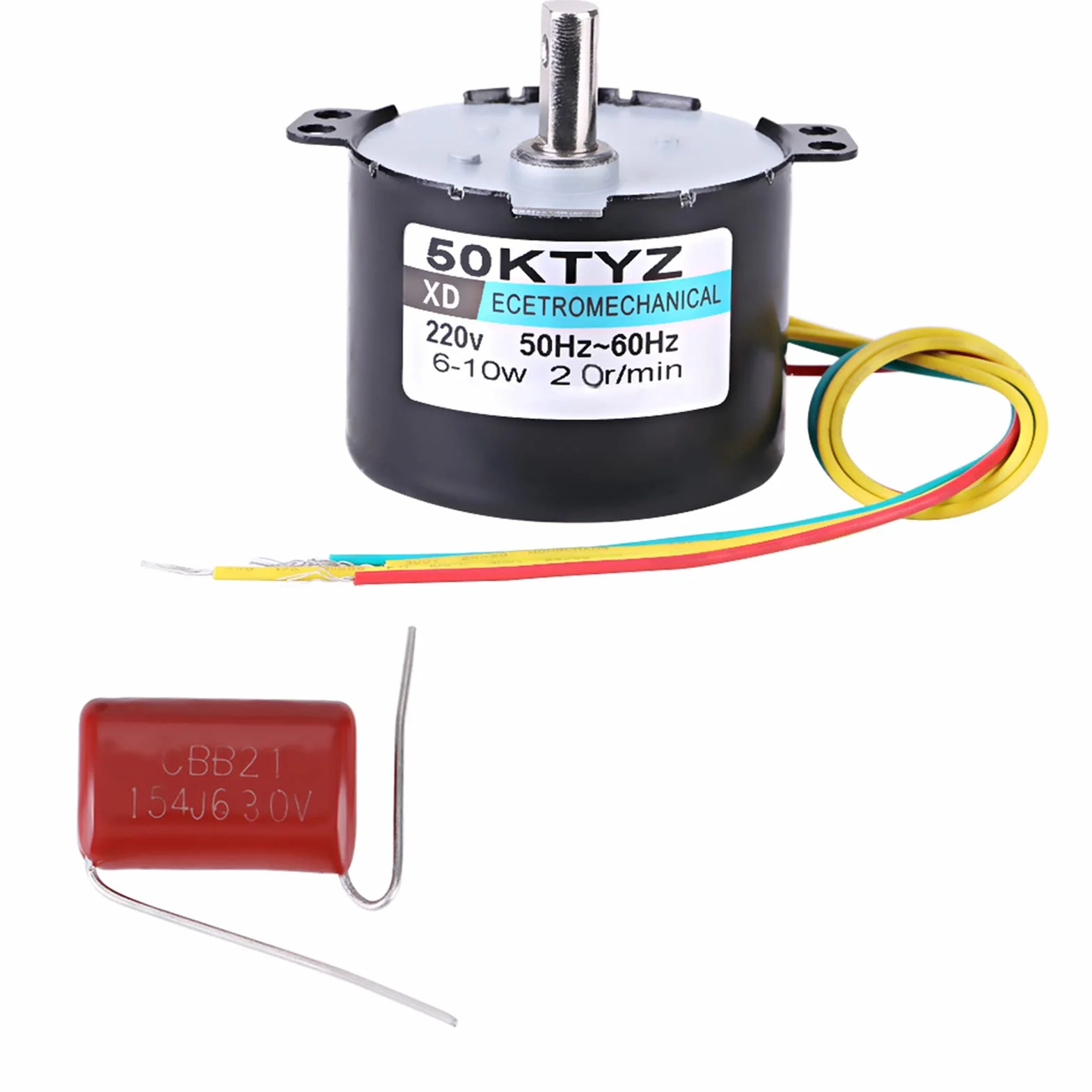 Moteur Synchrone à Aimant Permanent AC220V 10W 20r/min CW/CCW
