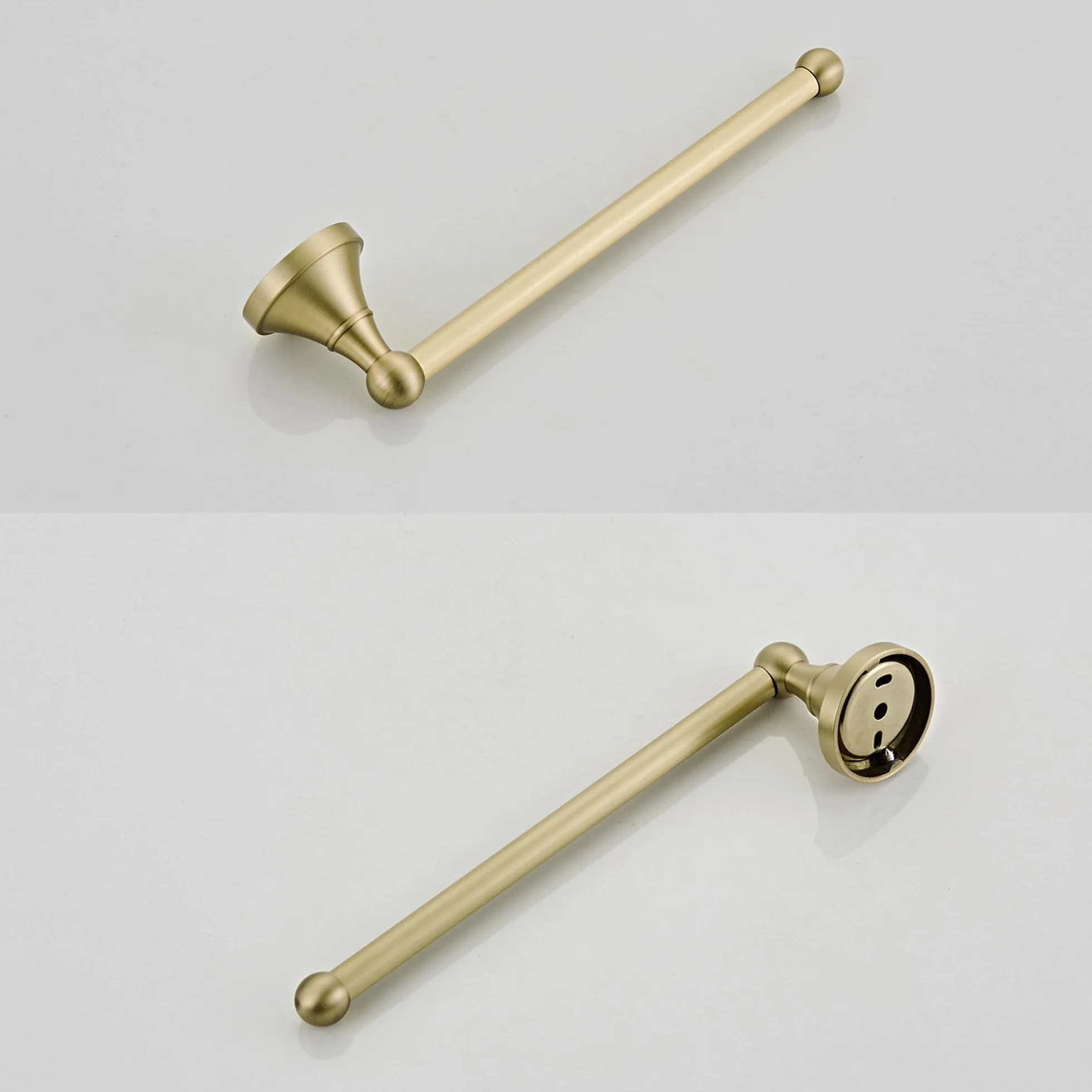 Porte-Serviette Mural Laiton Imitation Antique Bronze Brossé Flybath