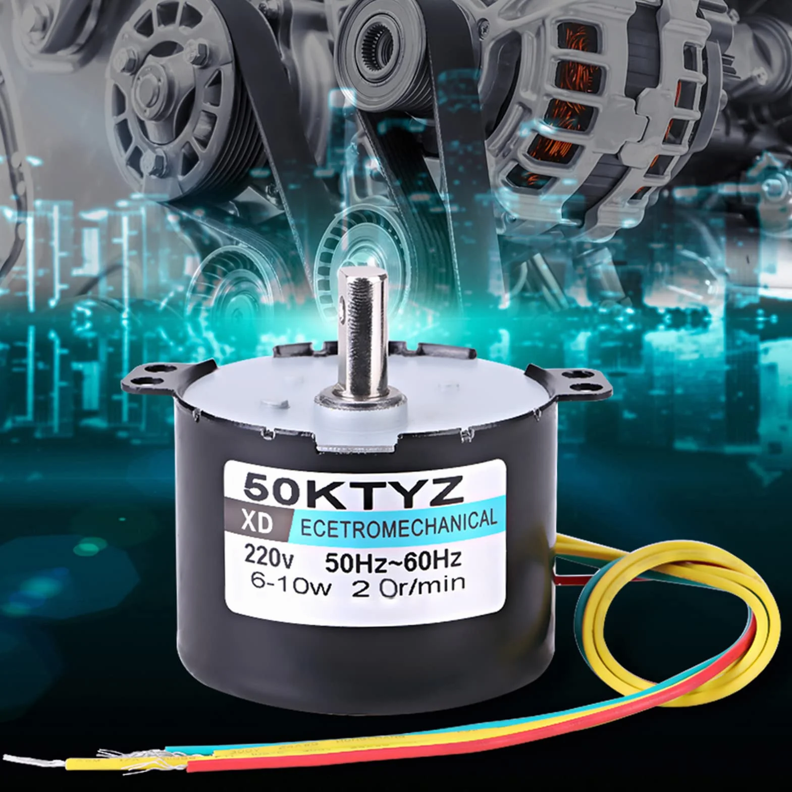 Moteur Synchrone à Aimant Permanent AC220V 10W 20r/min CW/CCW