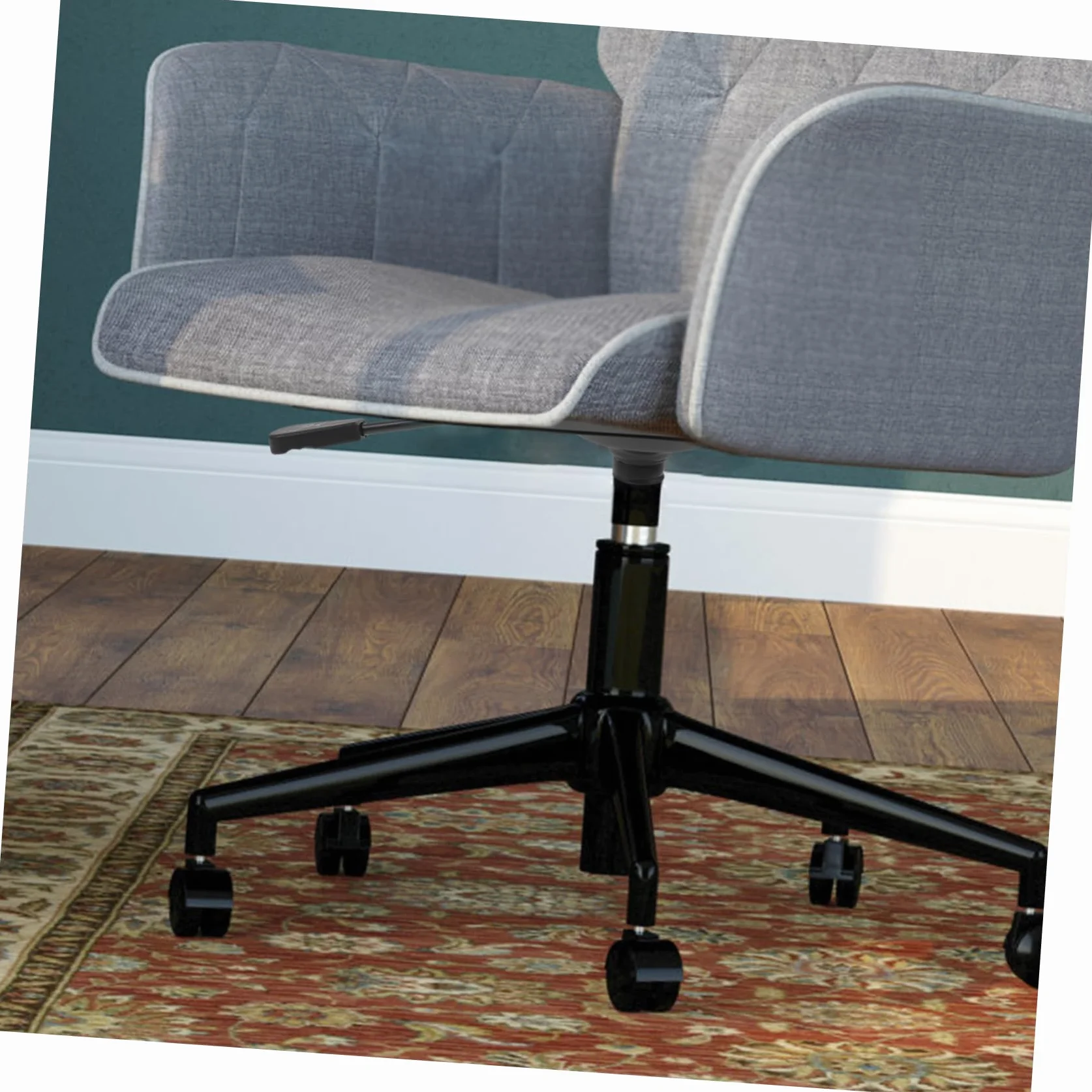 Base Pivotante en Métal Noire pour Chaise de Bureau, Construction Solide, Capacité de Charge Adaptée