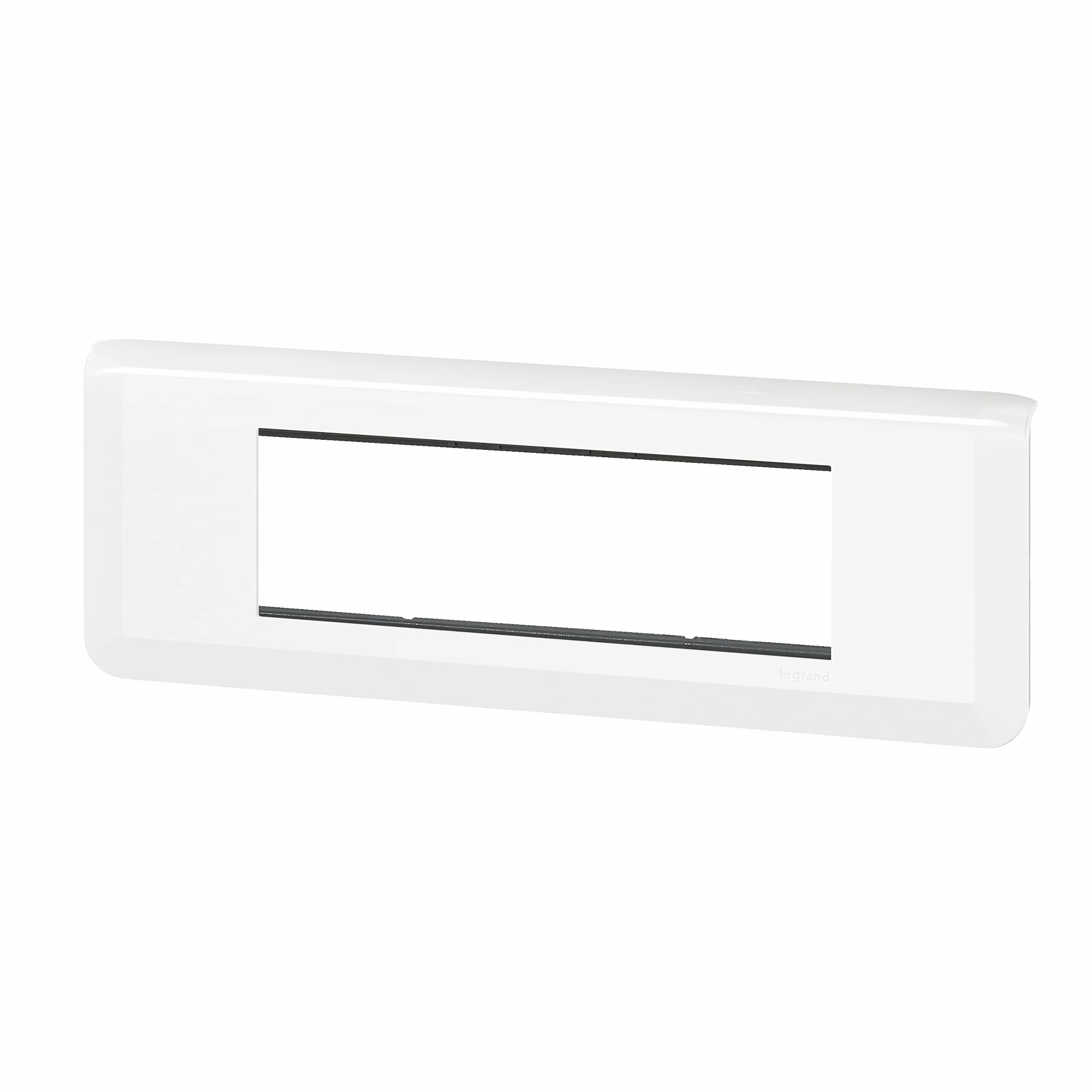 Mosaic support plaque 6 modules blanc horizontal