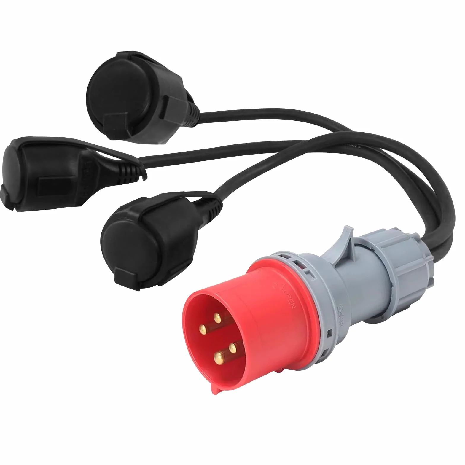 Adaptateur Courant Fort CEE 400V 16A Vers Couplage CEE 3x230V Répartiteur Secteur Polyvalent