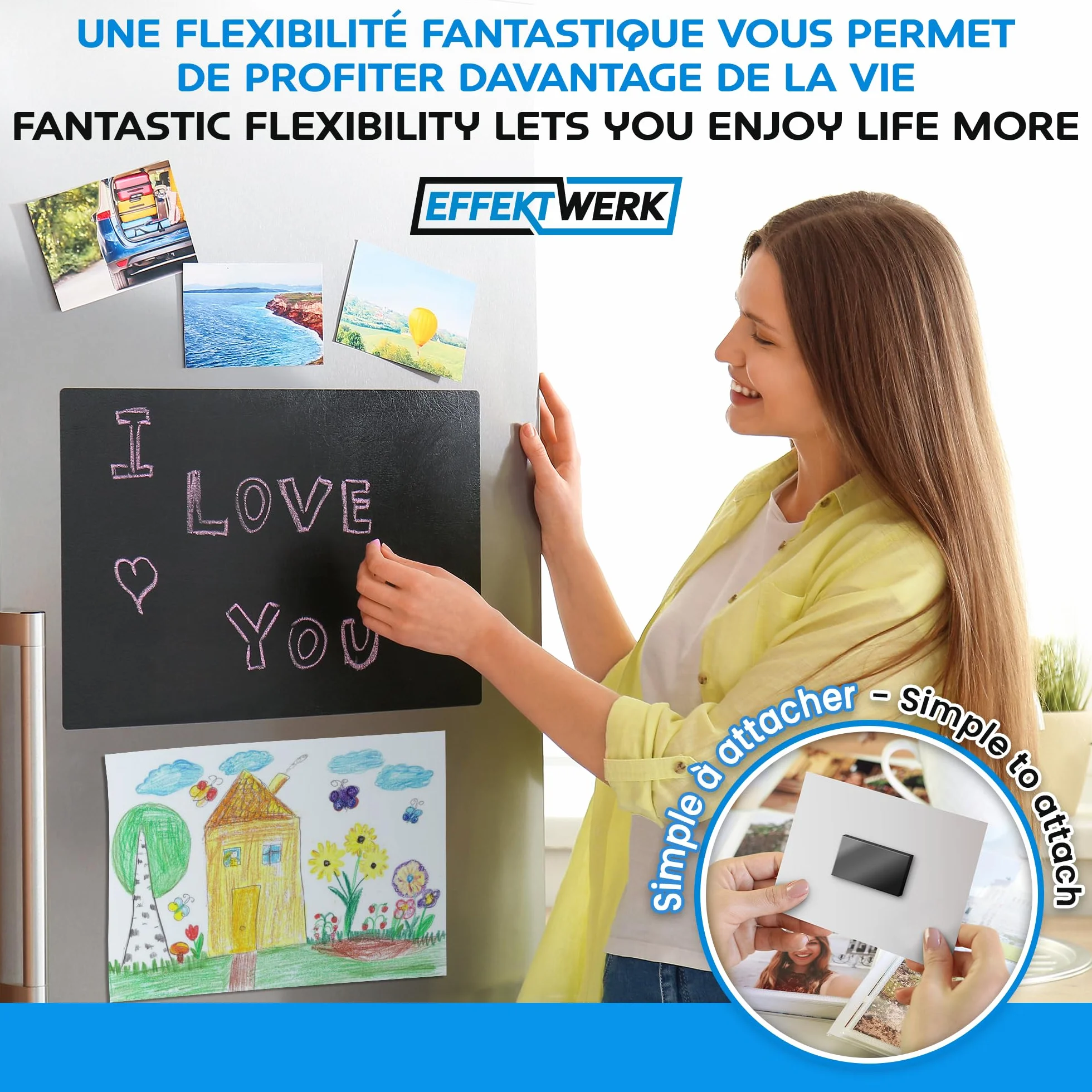 Ruban magnétique 6 mètres autocollant extra épais large facile à couper