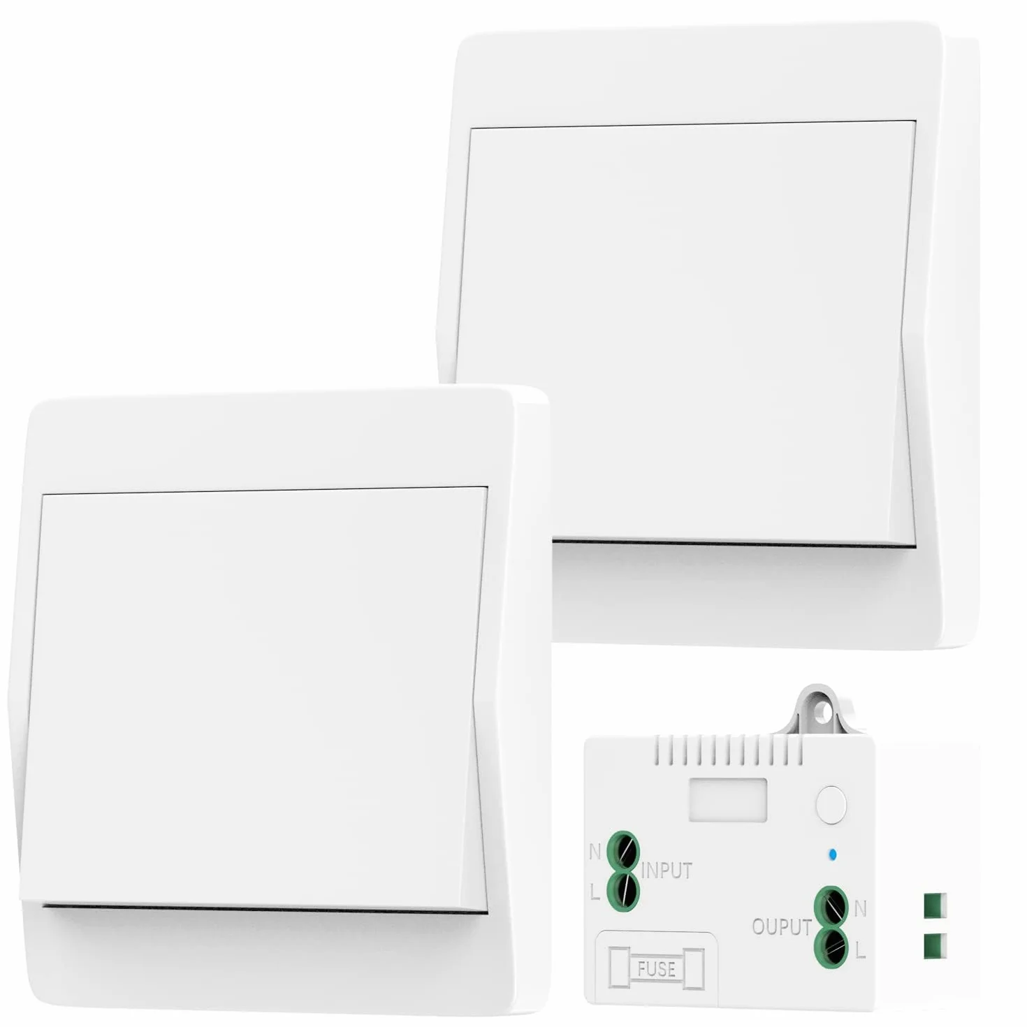 Interrupteur d'éclairage sans fil mural IP67 auto-alimenté avec récepteur
