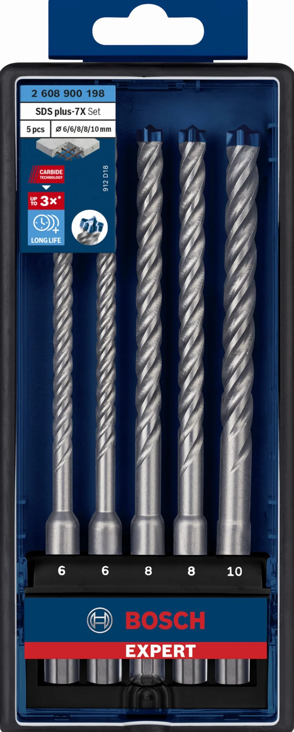 Bosch Expert SDS plus-7X Coffret 5x forets pour perforateur Béton armé Ø 6-10 mm