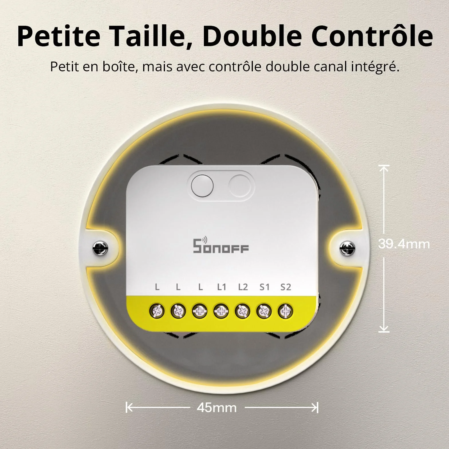 Interrupteur intelligent SONOFF MINI DUO-L Zigbee 3.0 Double canal Pas de fil neutre