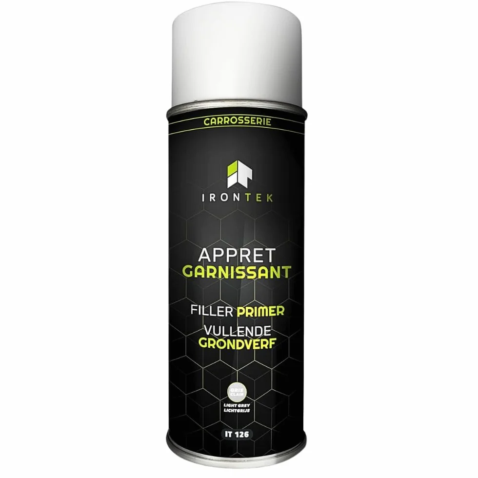 Apprêt Garnissant Carrosserie Gris clair 500ml IRONTEK IT126