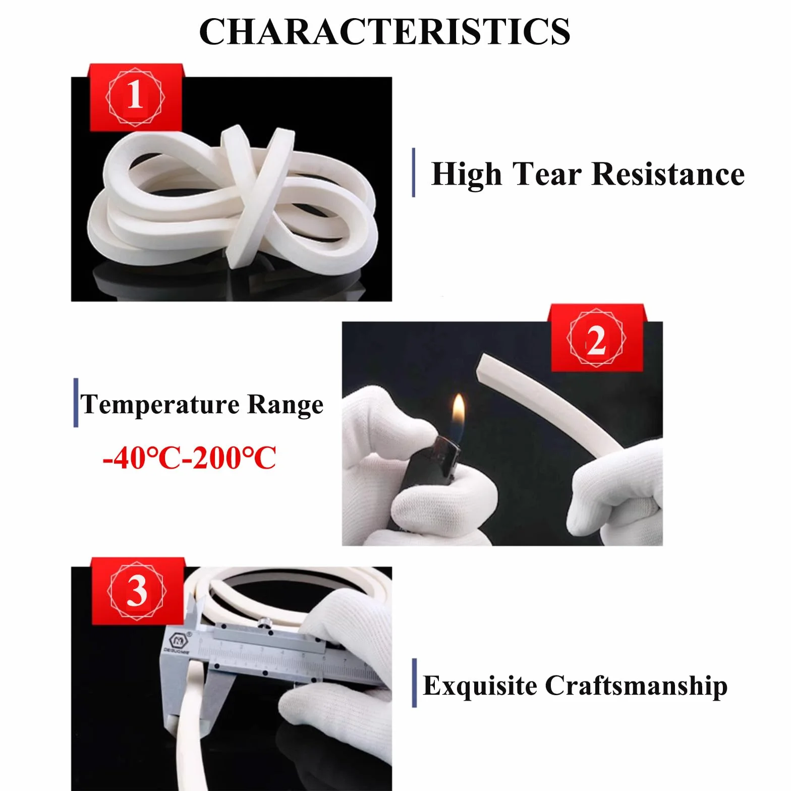 Bande d'étanchéité en Mousse de Silicone 10mm x 20mm x 5M pour Fenêtre Porte