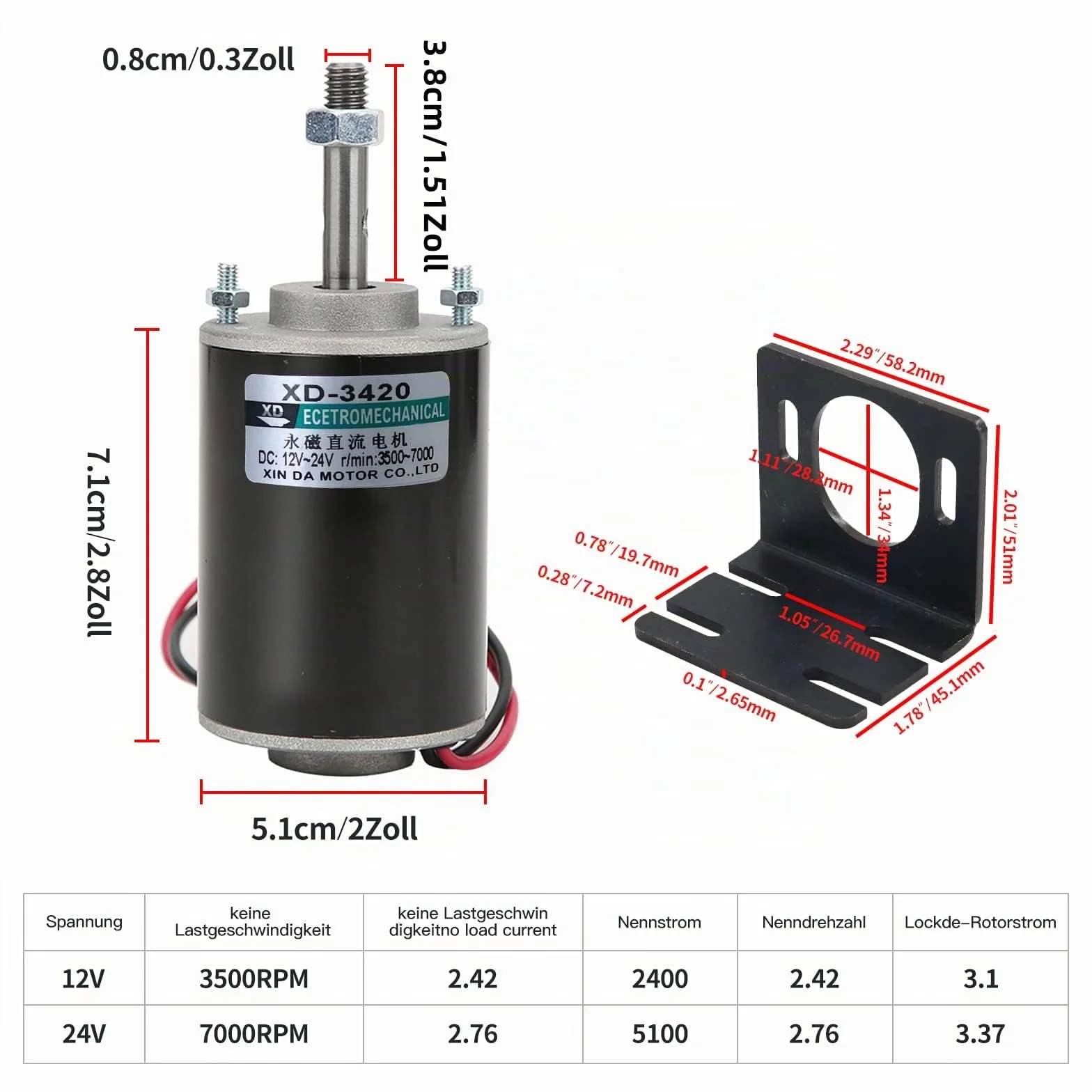 Moteur à engrenages électrique 12V 24V CW CCW Haute vitesse Aimant permanent Arbre rotatif fileté
