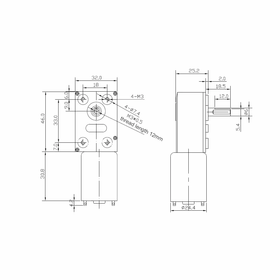 Moteur de Réduction Turbine 12V DC à Couple élevé avec Codeur 100RPM