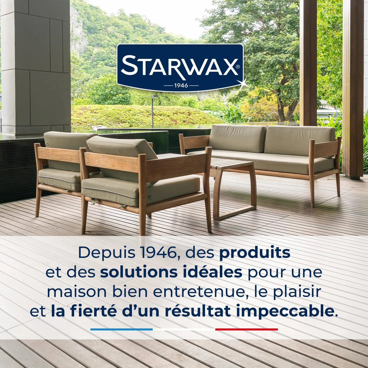 STARWAX Imperméabilisant Toitures Murs Sols Protection Hydrofuge Oléofuge Effet Déperlant Non Glissant Fabriqué France 1L