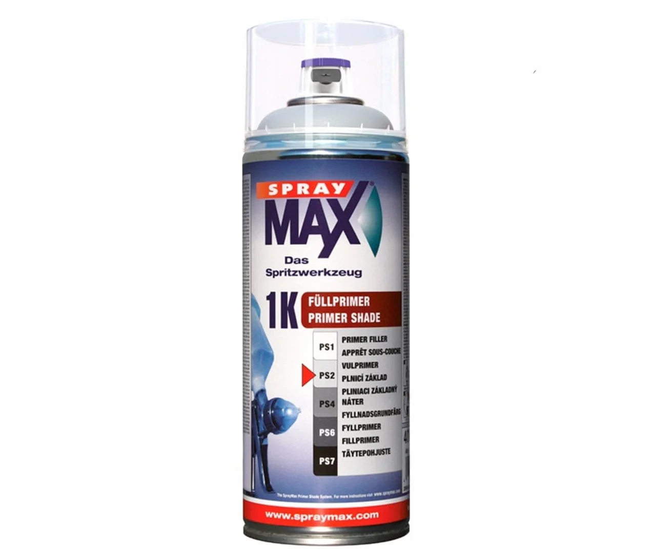 SprayMax Primer Filler Apprêt Sous-Couche 1K 400 ml Gris Clair