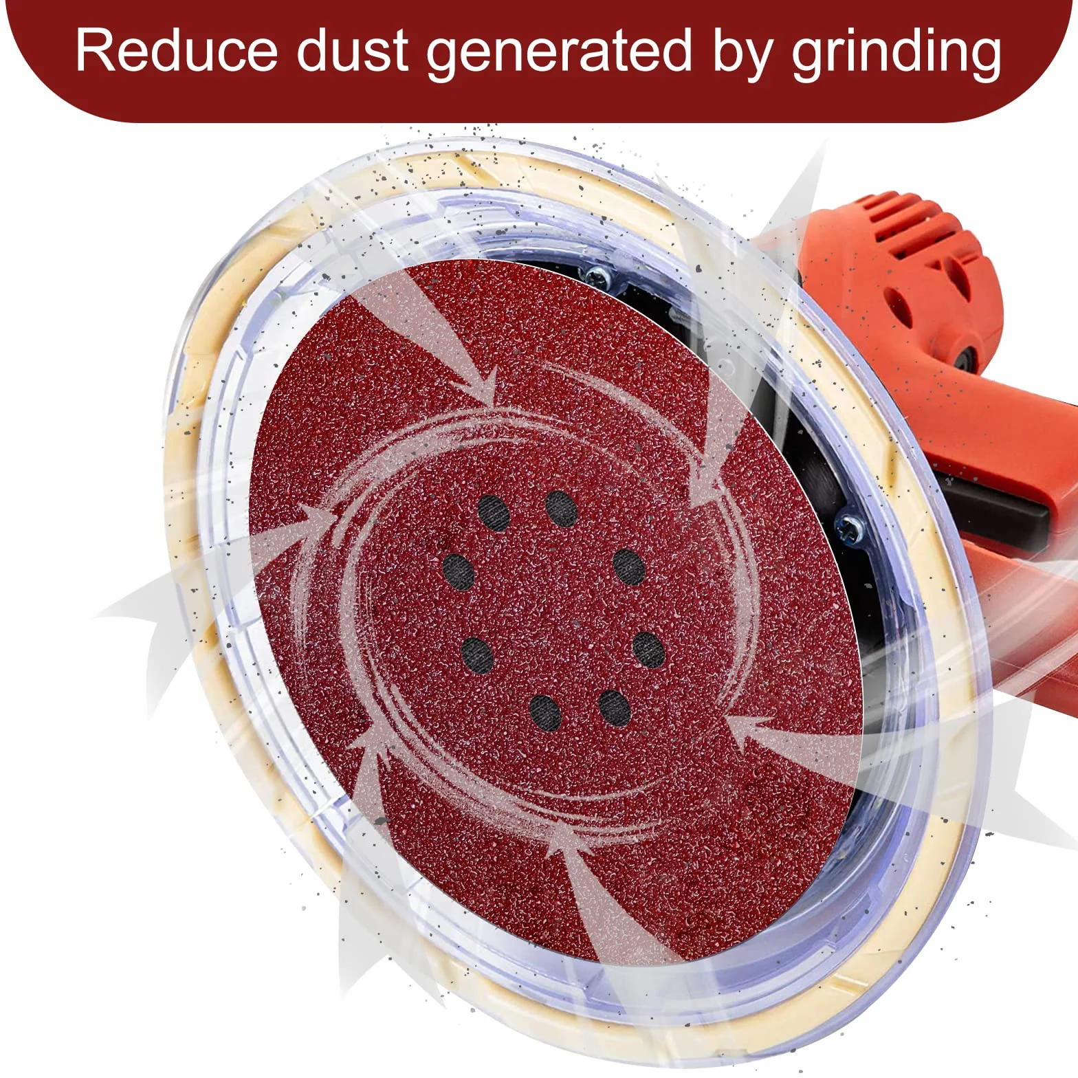 Disque Abrasif 225 mm 8 Trous Papier Poncage Grain 180 pour Ponceuse Murale 30 Pièces