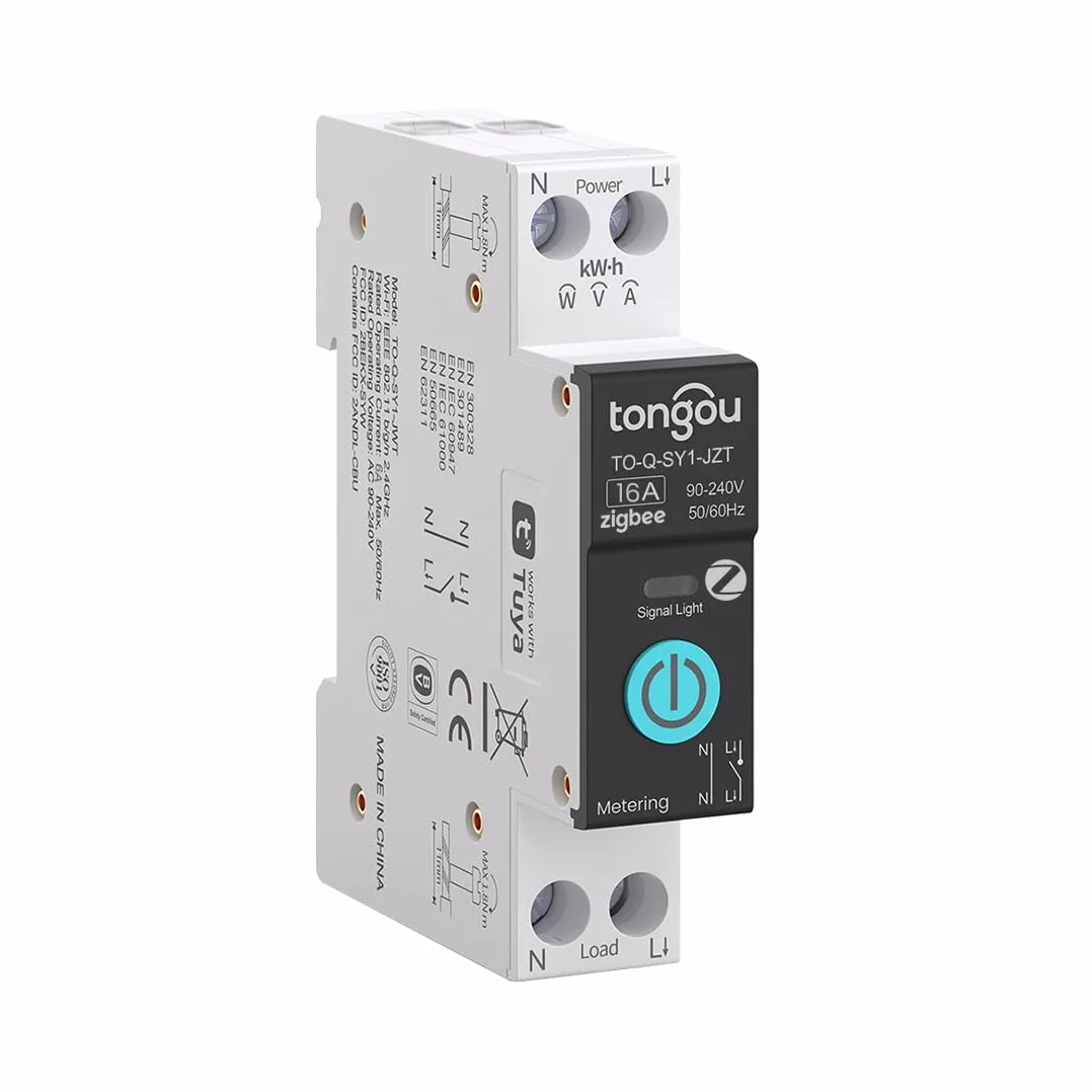 TONGOU Interrupteur Connecté 16A ZigBee Intelligent Compatible Alexa Google Assistant TUYA Smart Life Commutateur