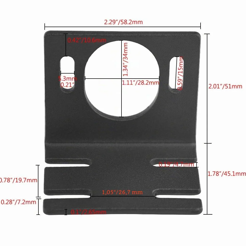 Moteur à courant continu 12V 24V 30W 3500RPM à aimant permanent avec support de montage