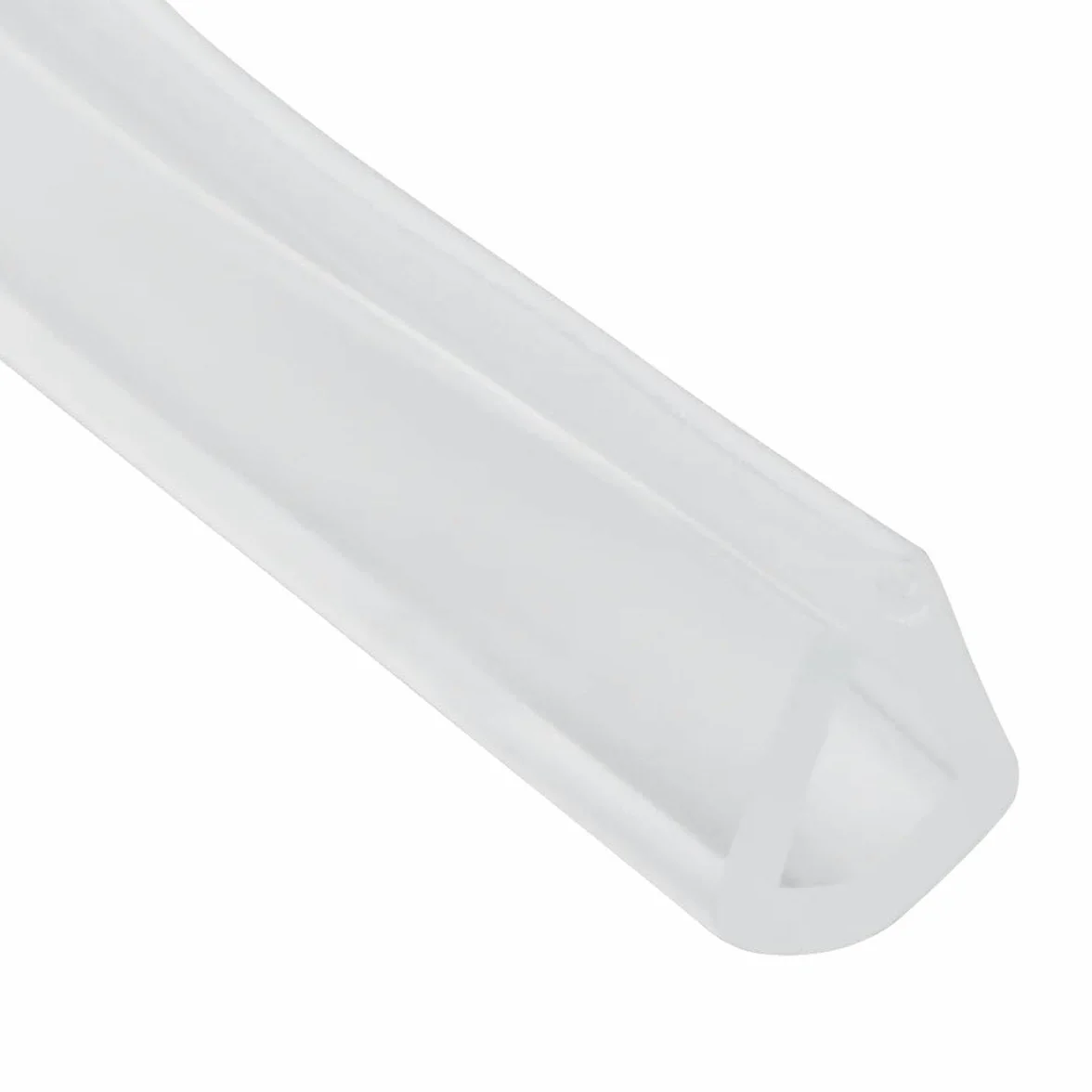 Bande d'étanchéité en caoutchouc Transparent 2 mètres, canal en U, coupe-froid 10x6mm pour porte de douche en verre